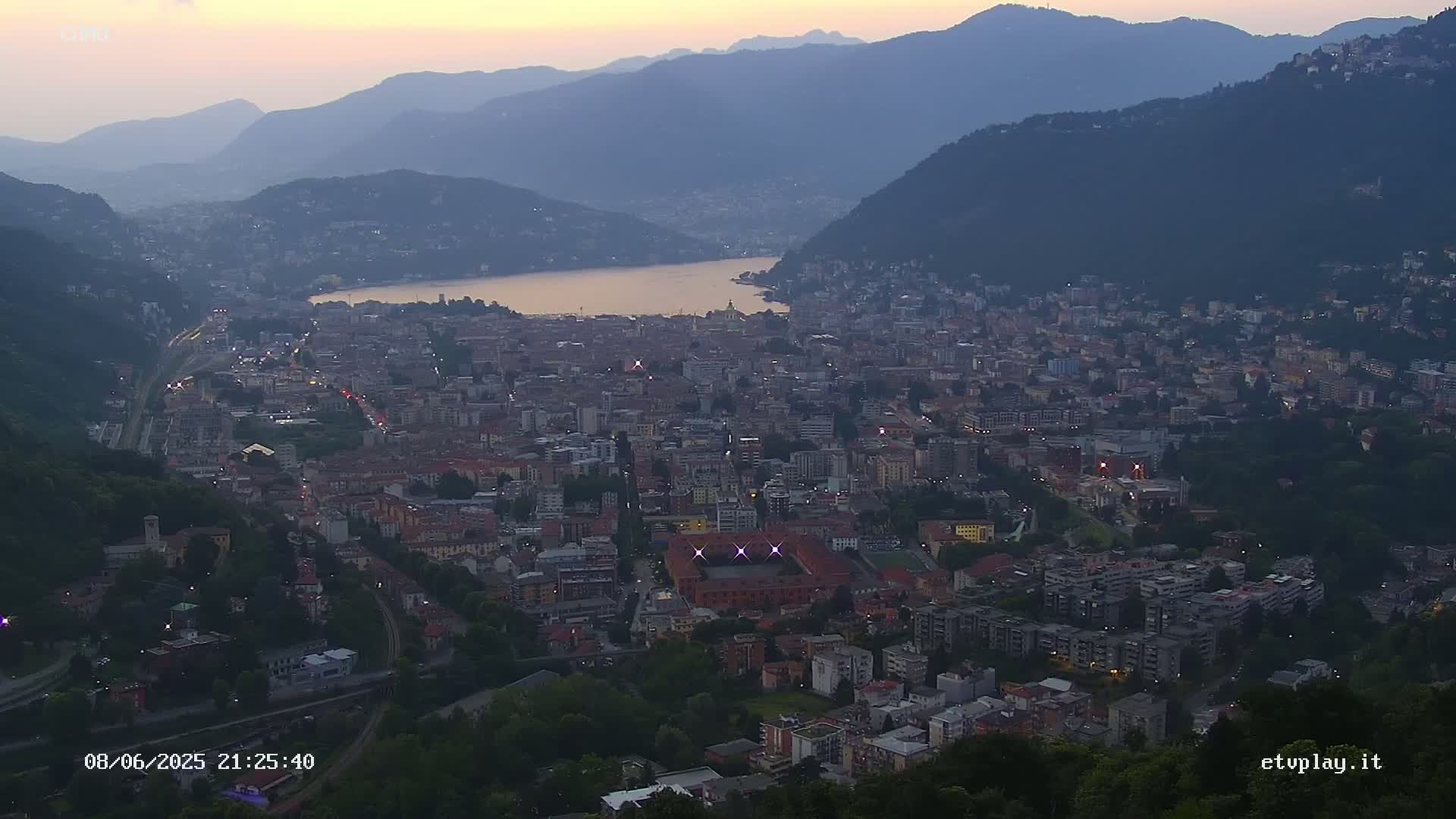 Como City & Lake Skyline Live Cam - Lombardy, Italy