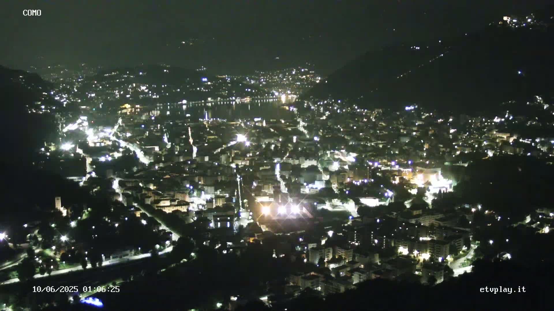 Como City & Lake Skyline Live Cam - Lombardy, Italy