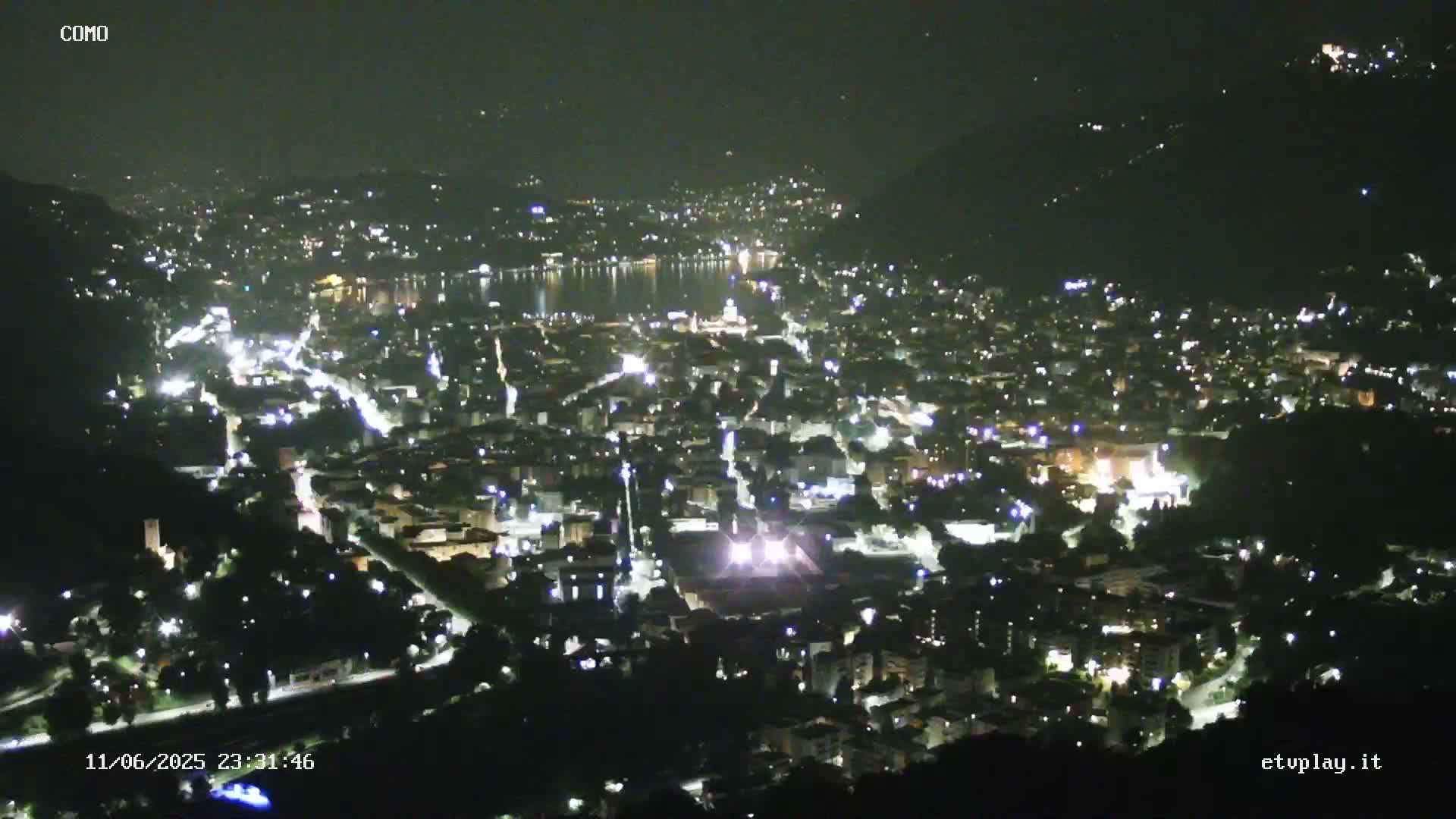 Como City & Lake Skyline Live Cam - Lombardy, Italy