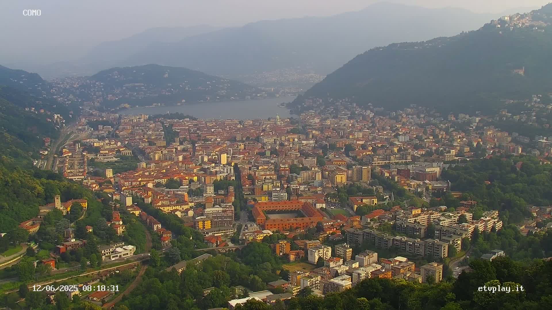 Como City & Lake Skyline Live Cam - Lombardy, Italy
