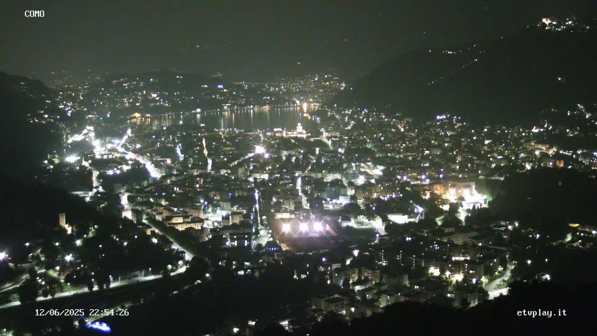 Como City & Lake Skyline Live Cam - Lombardy, Italy