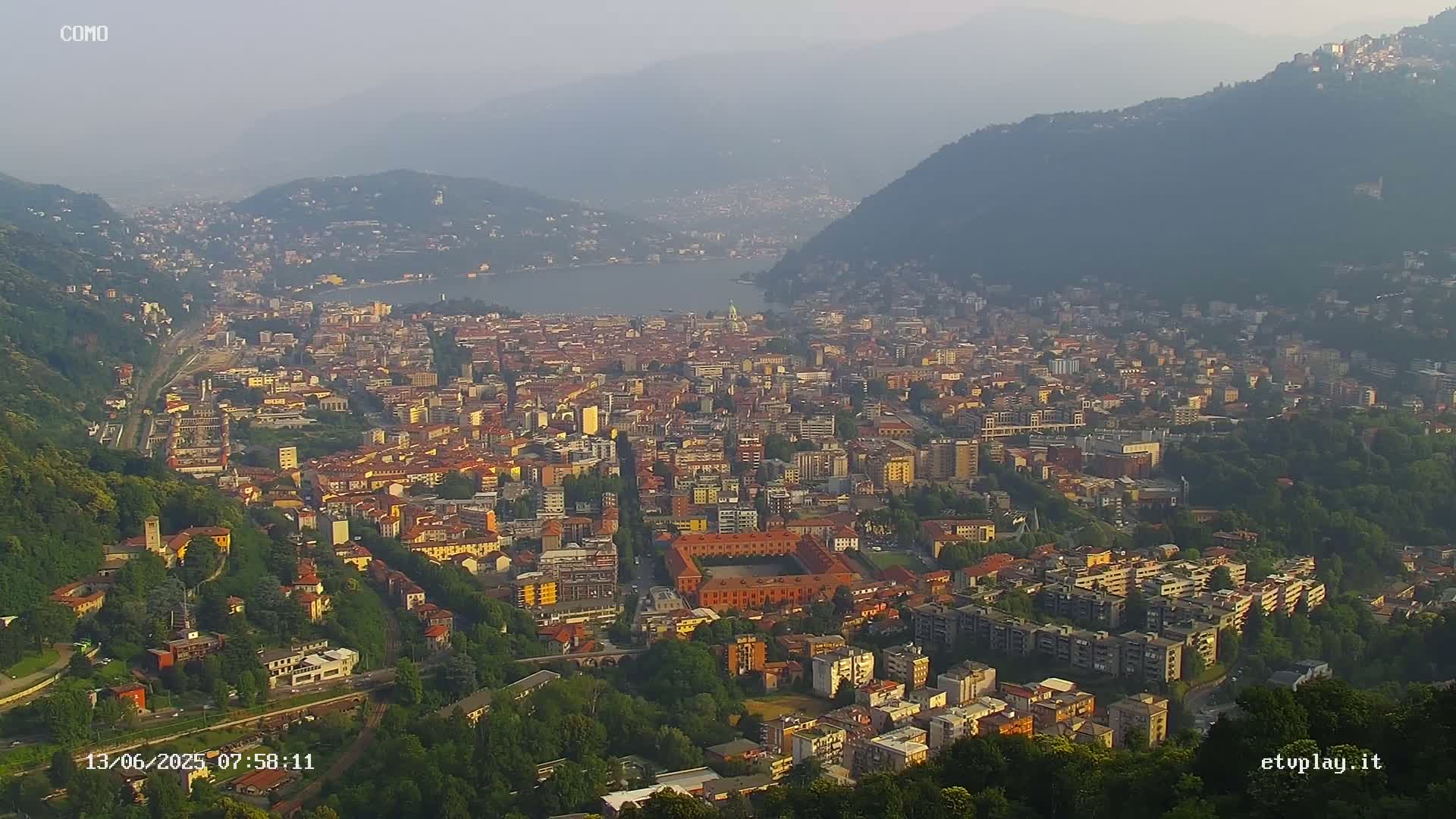 Como City & Lake Skyline Live Cam - Lombardy, Italy