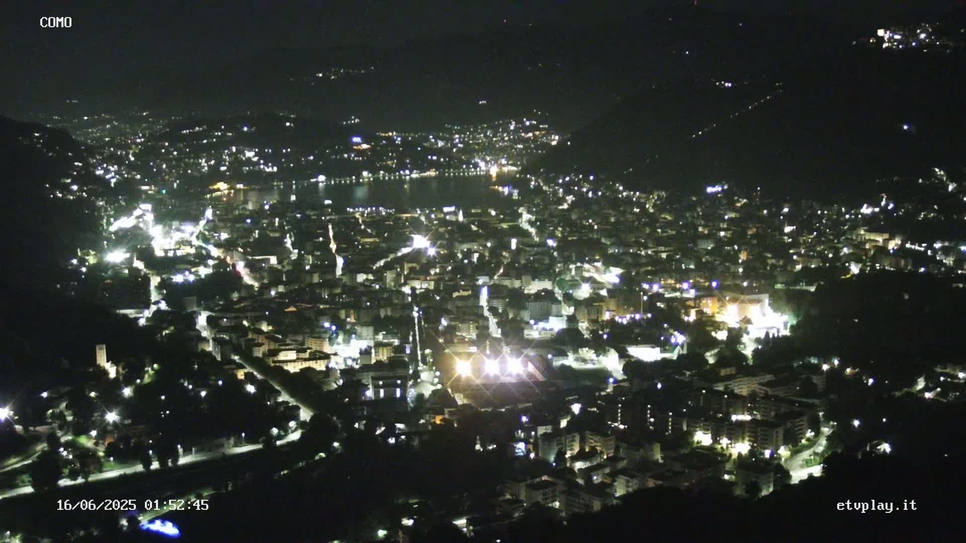 Como City & Lake Skyline Live Cam - Lombardy, Italy