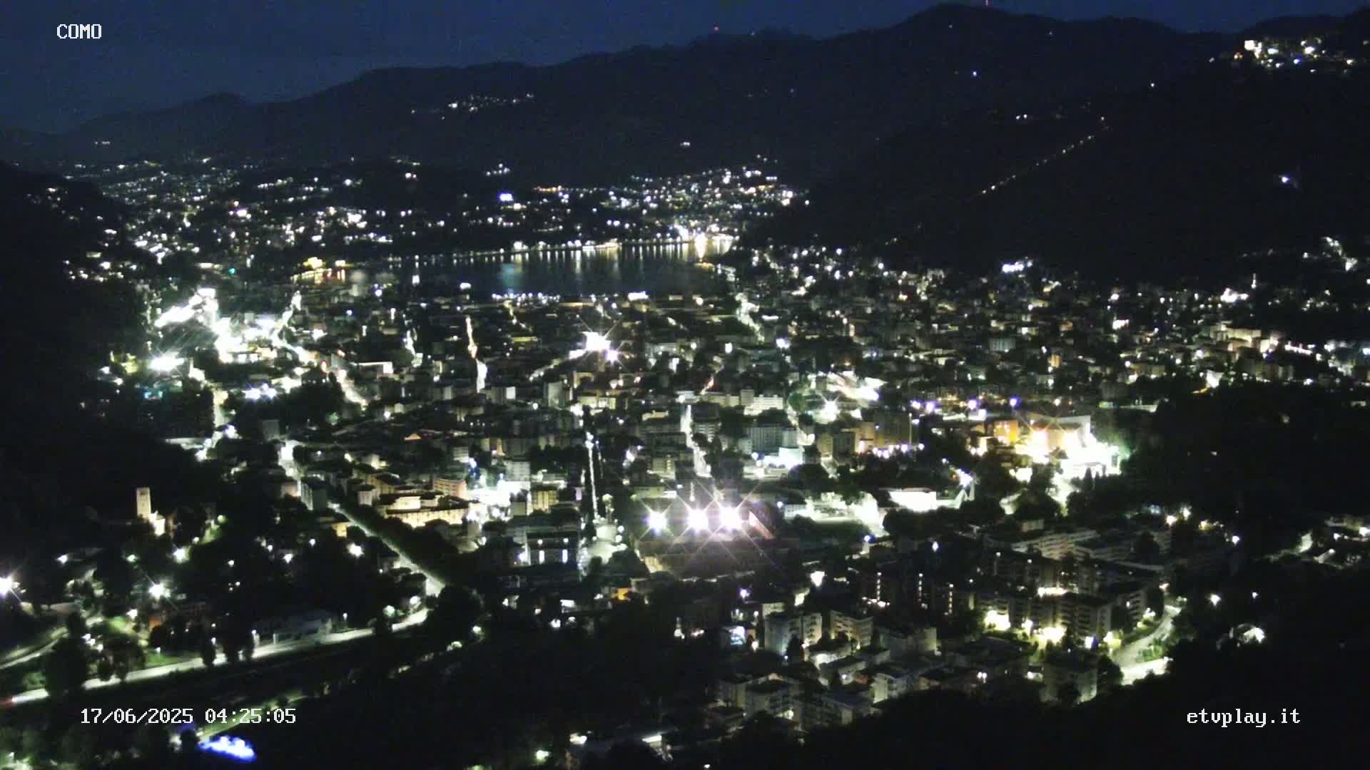 Como City & Lake Skyline Live Cam - Lombardy, Italy