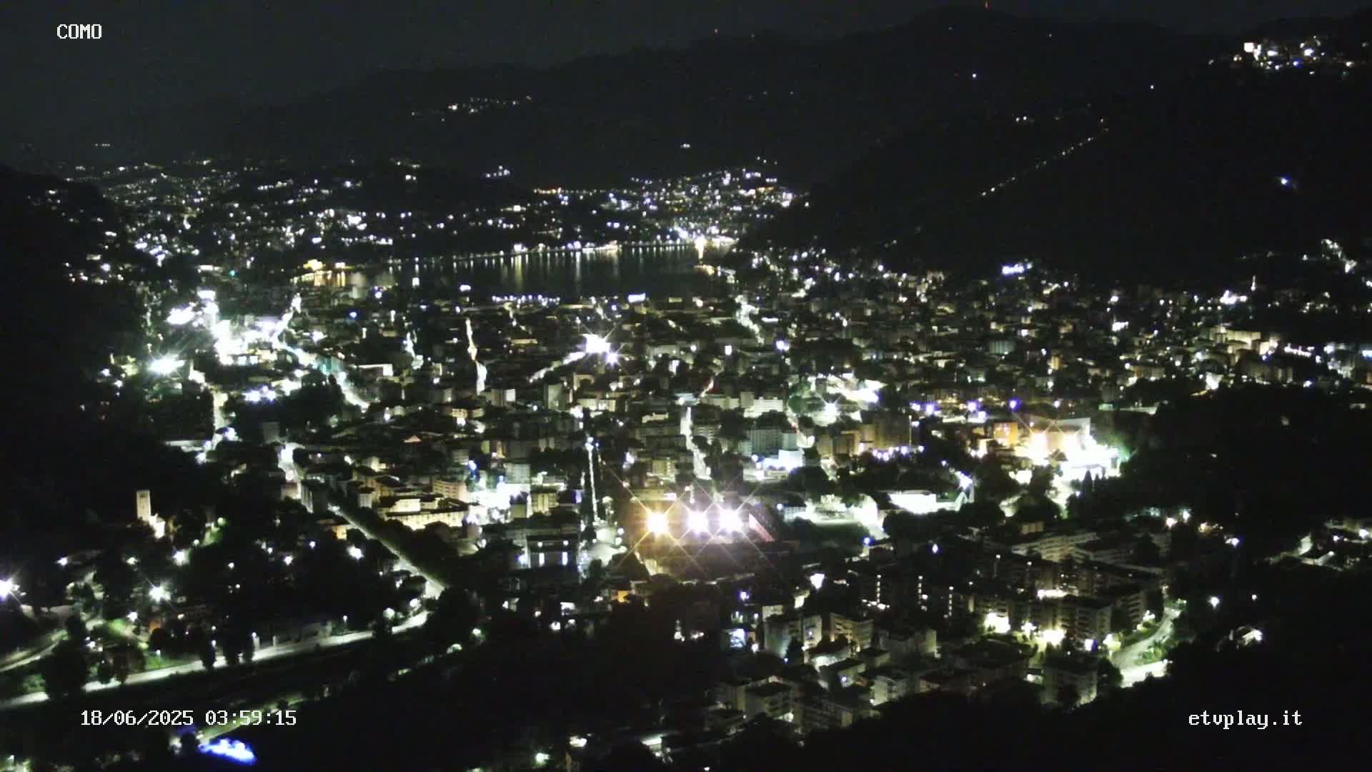 Como City & Lake Skyline Live Cam - Lombardy, Italy