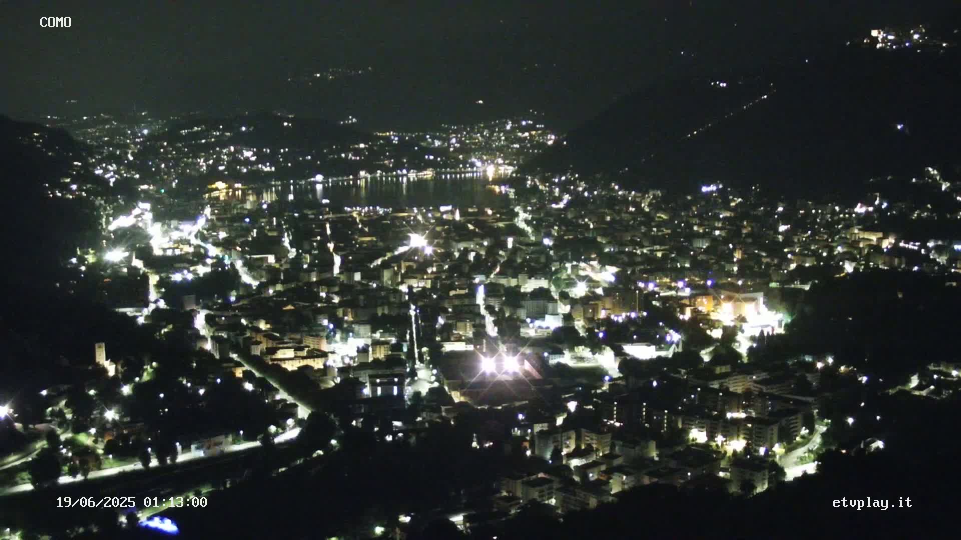 Como City & Lake Skyline Live Cam - Lombardy, Italy
