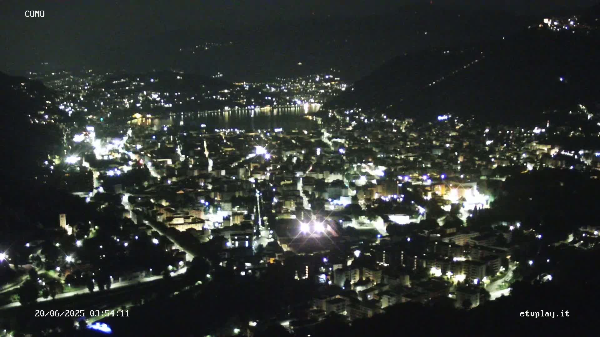 Como City & Lake Skyline Live Cam - Lombardy, Italy