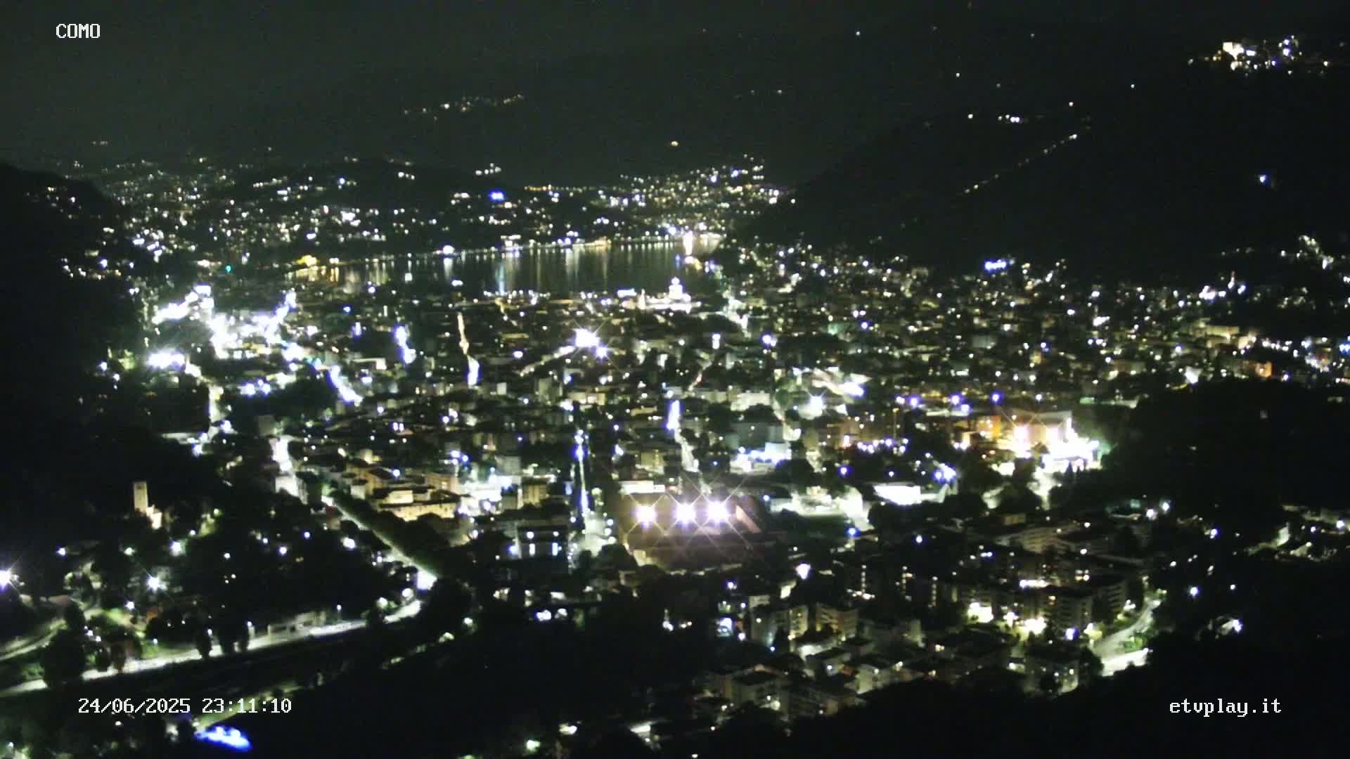 Como City & Lake Skyline Live Cam - Lombardy, Italy