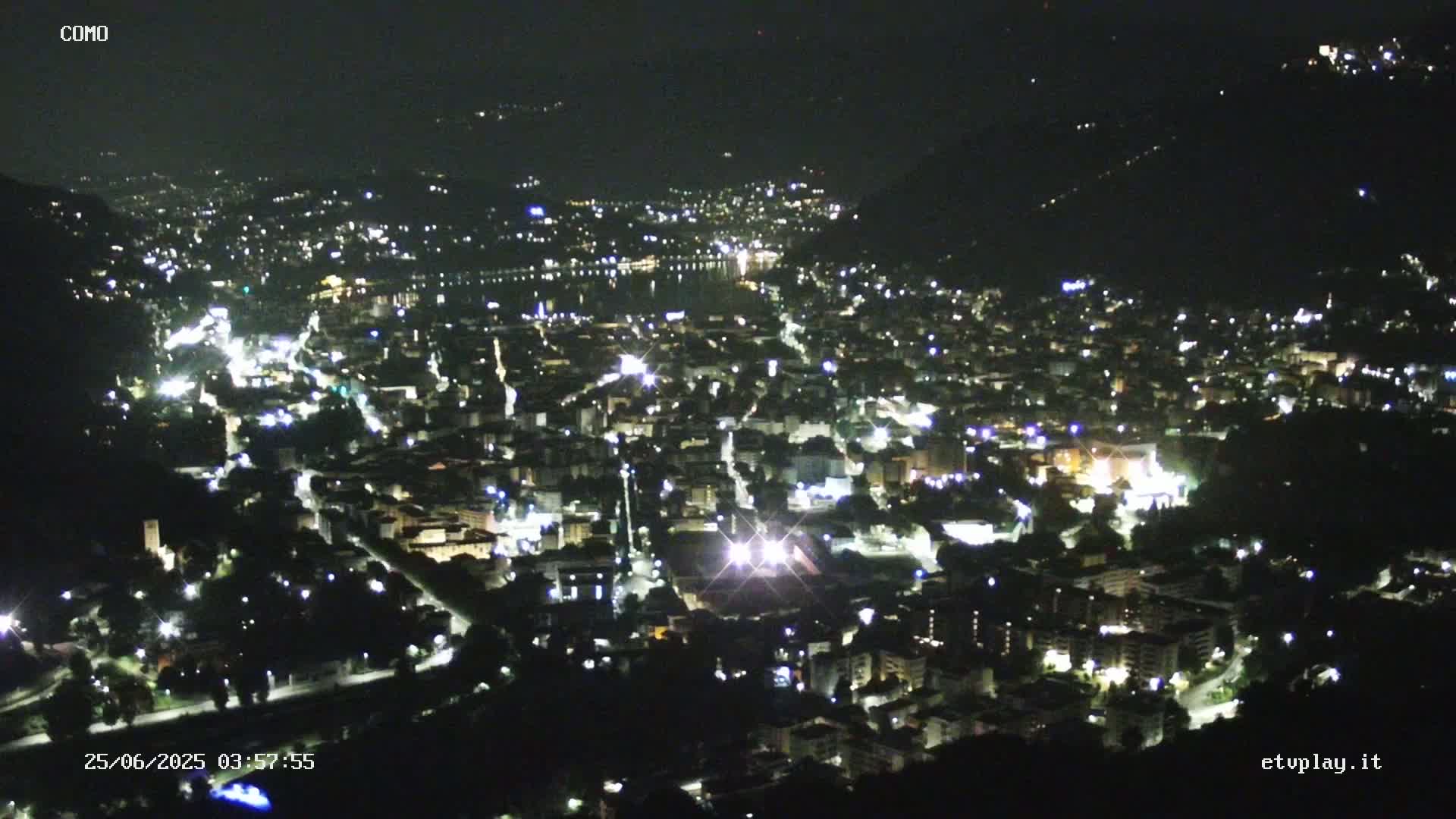 Como City & Lake Skyline Live Cam - Lombardy, Italy