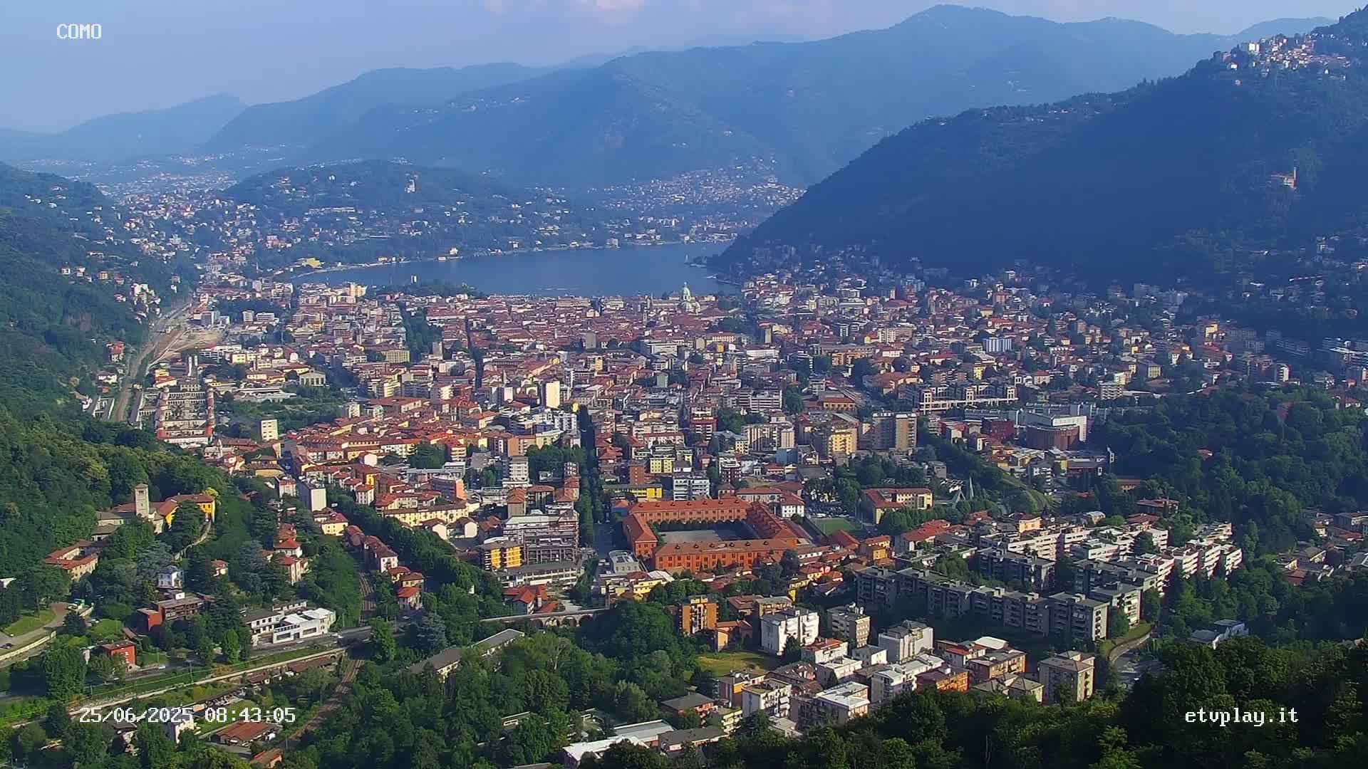 Como City & Lake Skyline Live Cam - Lombardy, Italy