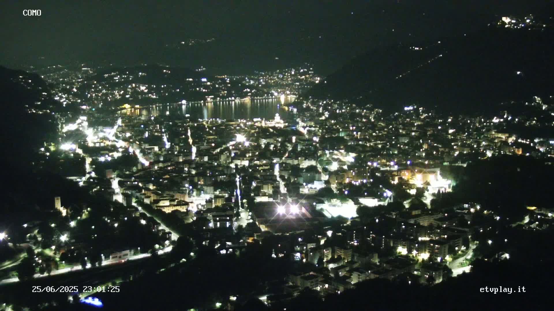 Como City & Lake Skyline Live Cam - Lombardy, Italy