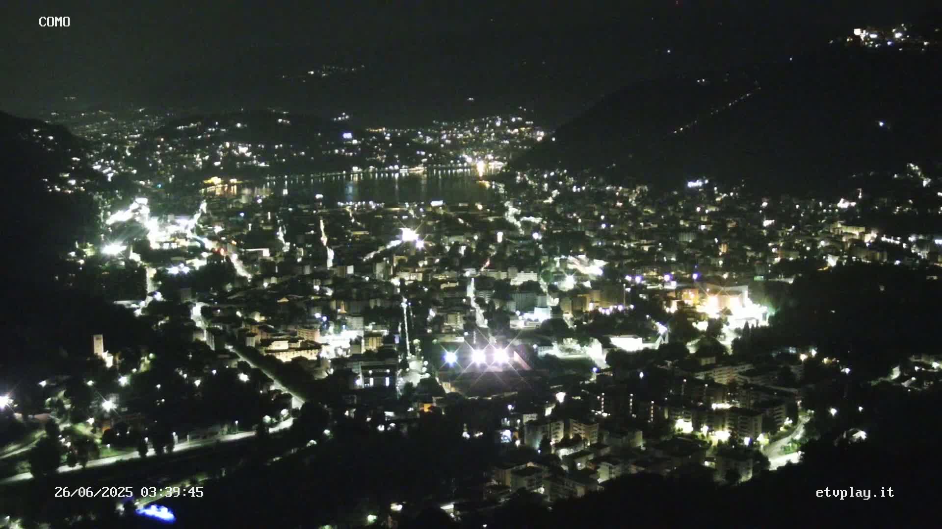 Como City & Lake Skyline Live Cam - Lombardy, Italy