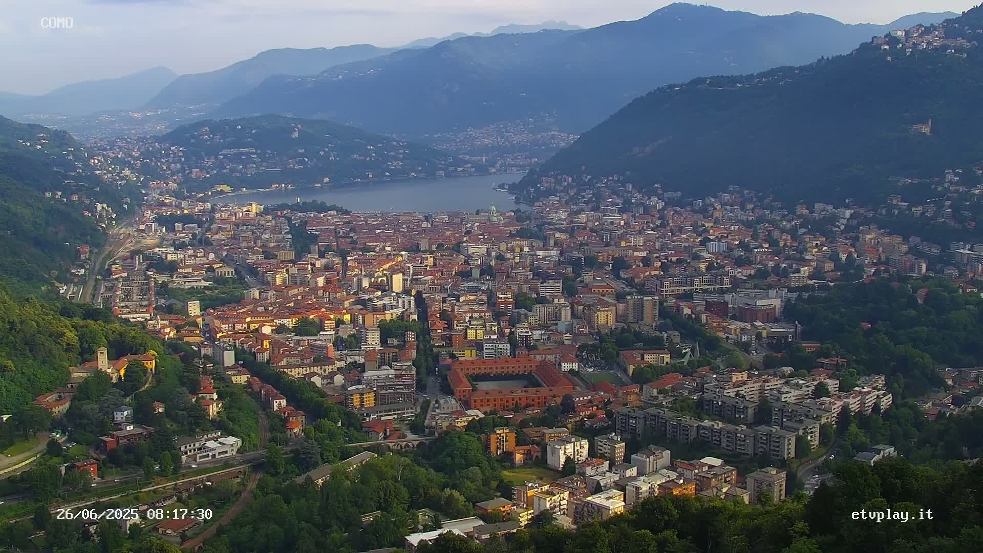 Como City & Lake Skyline Live Cam - Lombardy, Italy