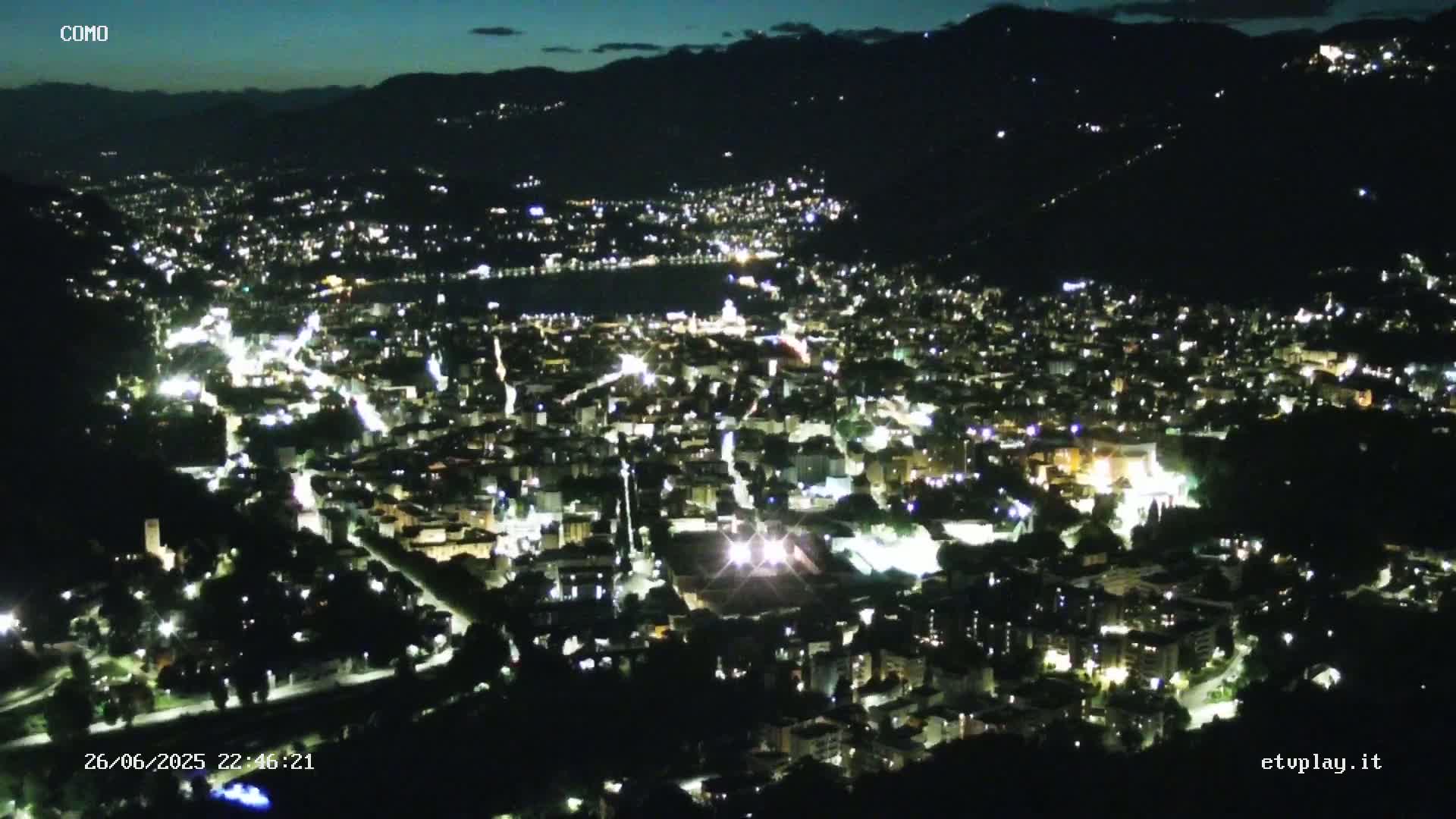 Como City & Lake Skyline Live Cam - Lombardy, Italy
