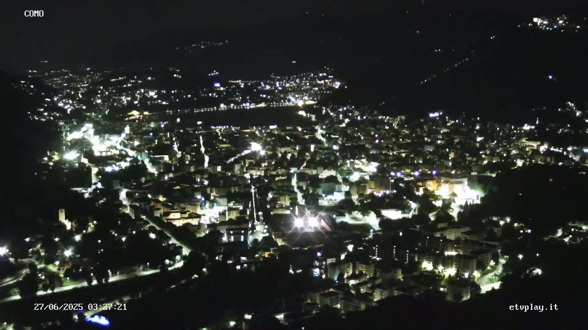 Como City & Lake Skyline Live Cam - Lombardy, Italy