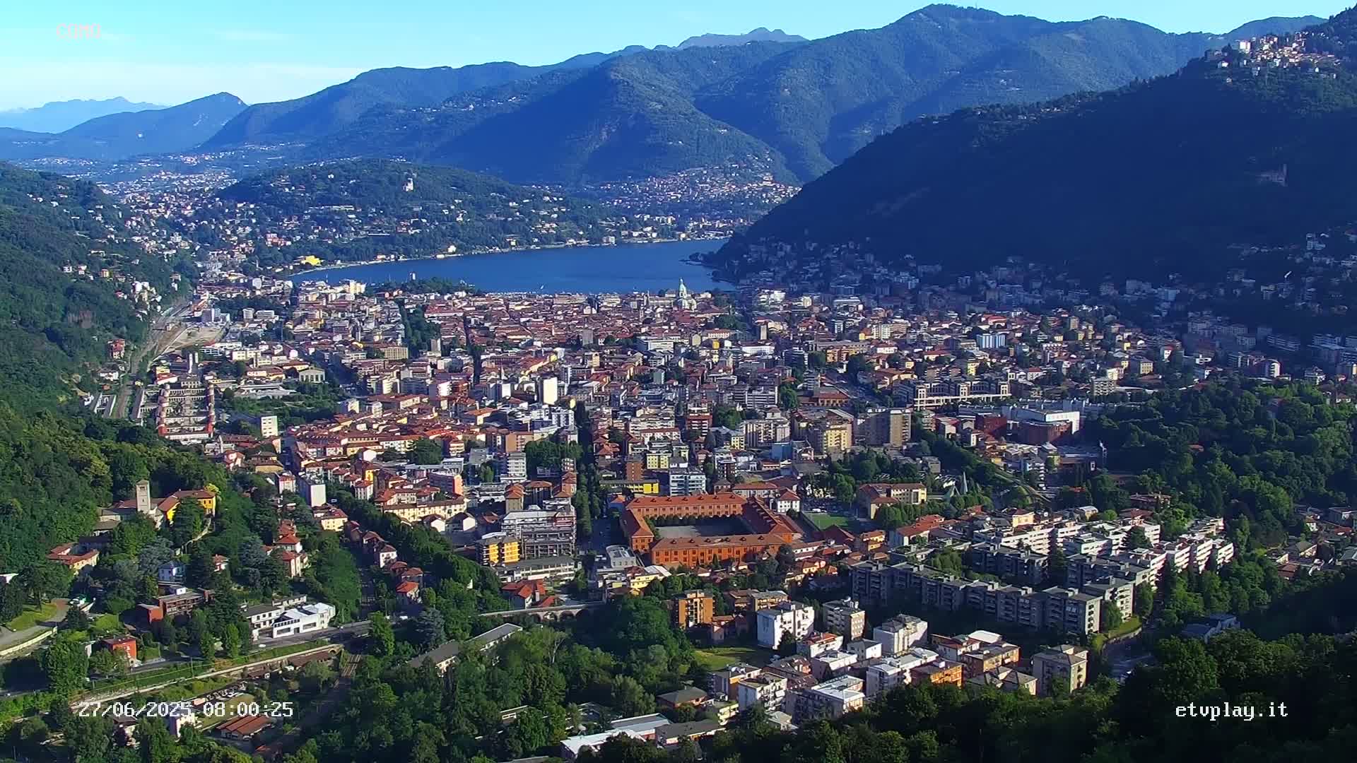 Como City & Lake Skyline Live Cam - Lombardy, Italy