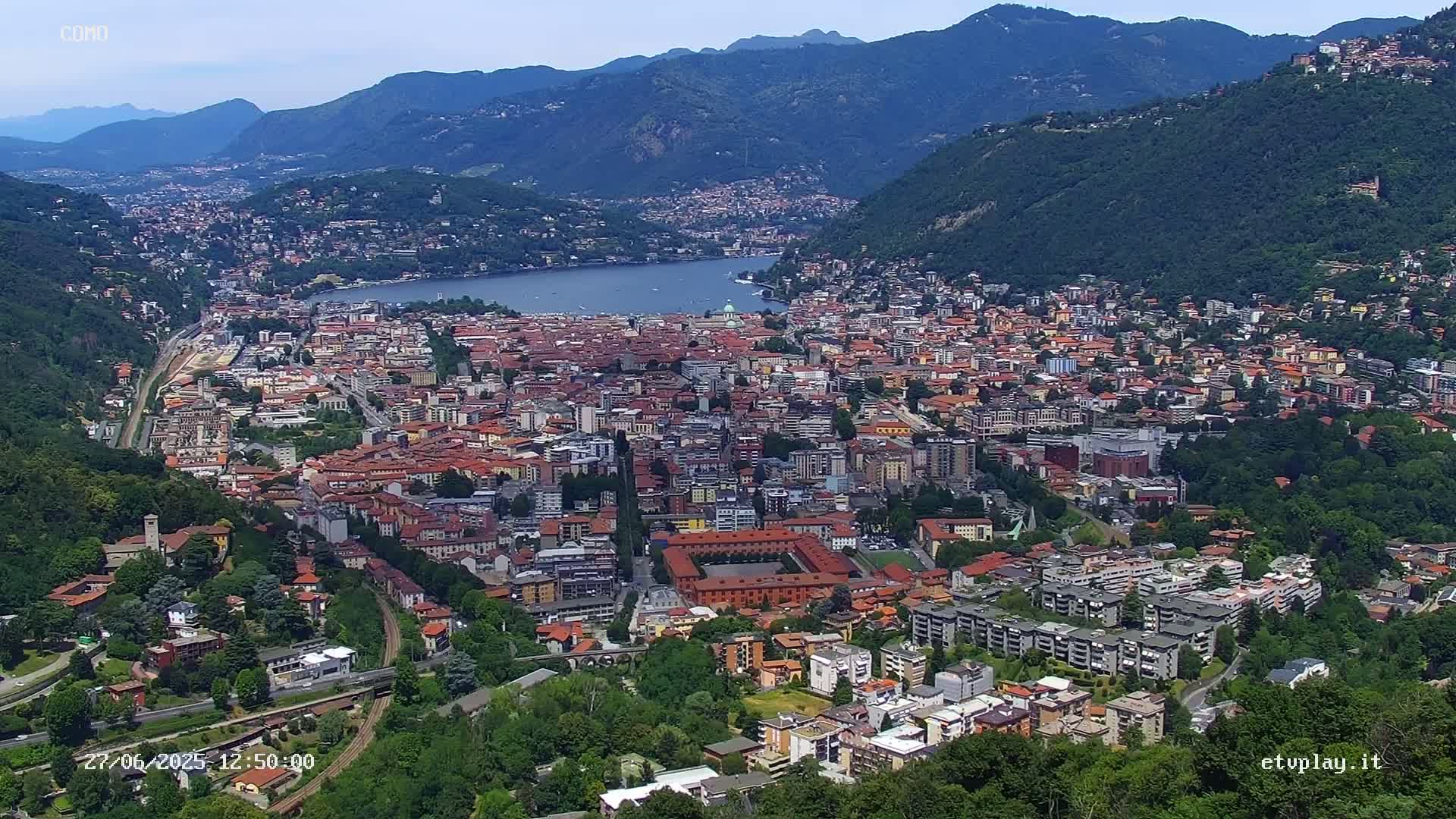 Como City & Lake Skyline Live Cam - Lombardy, Italy