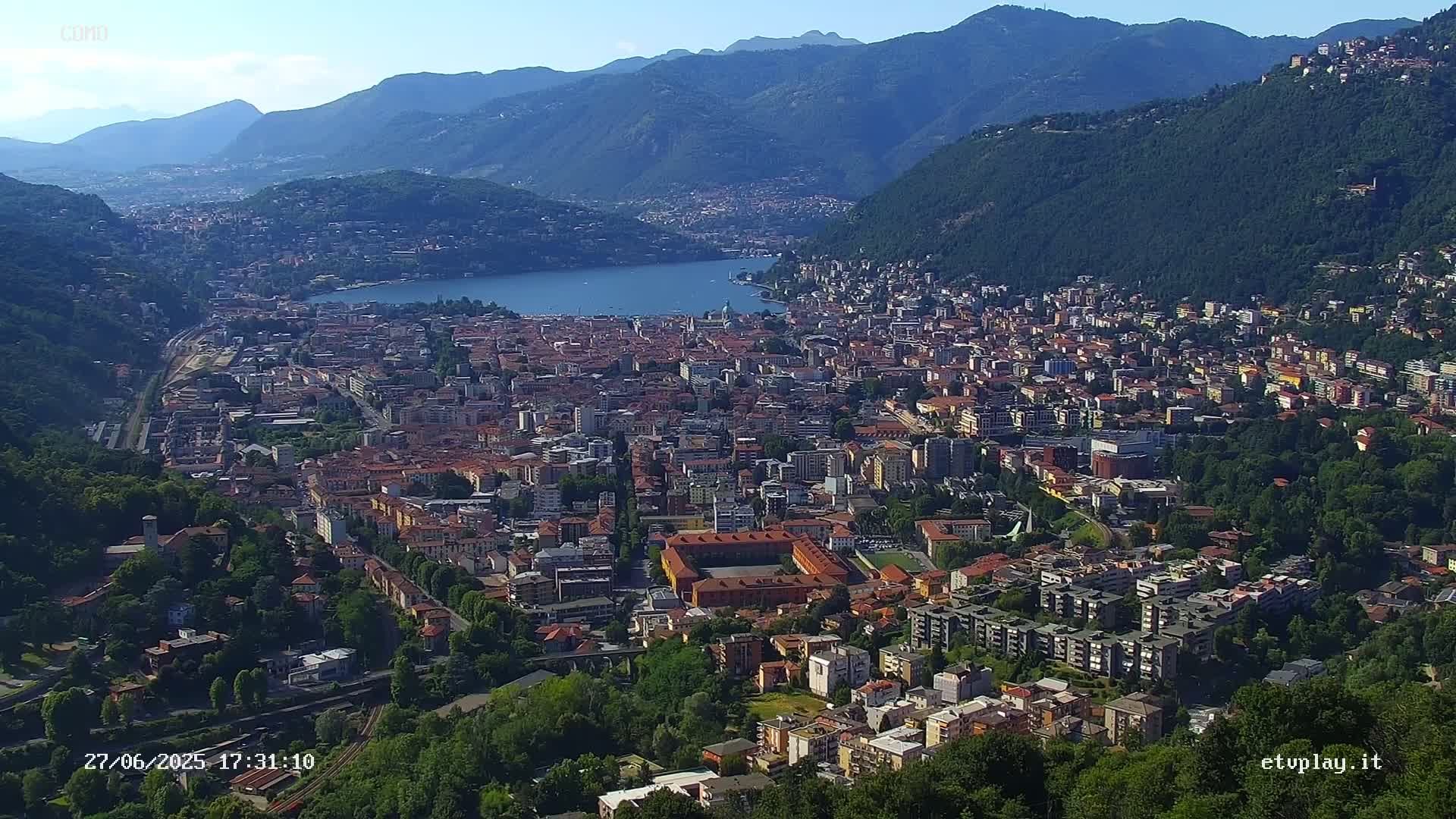 Como City & Lake Skyline Live Cam - Lombardy, Italy
