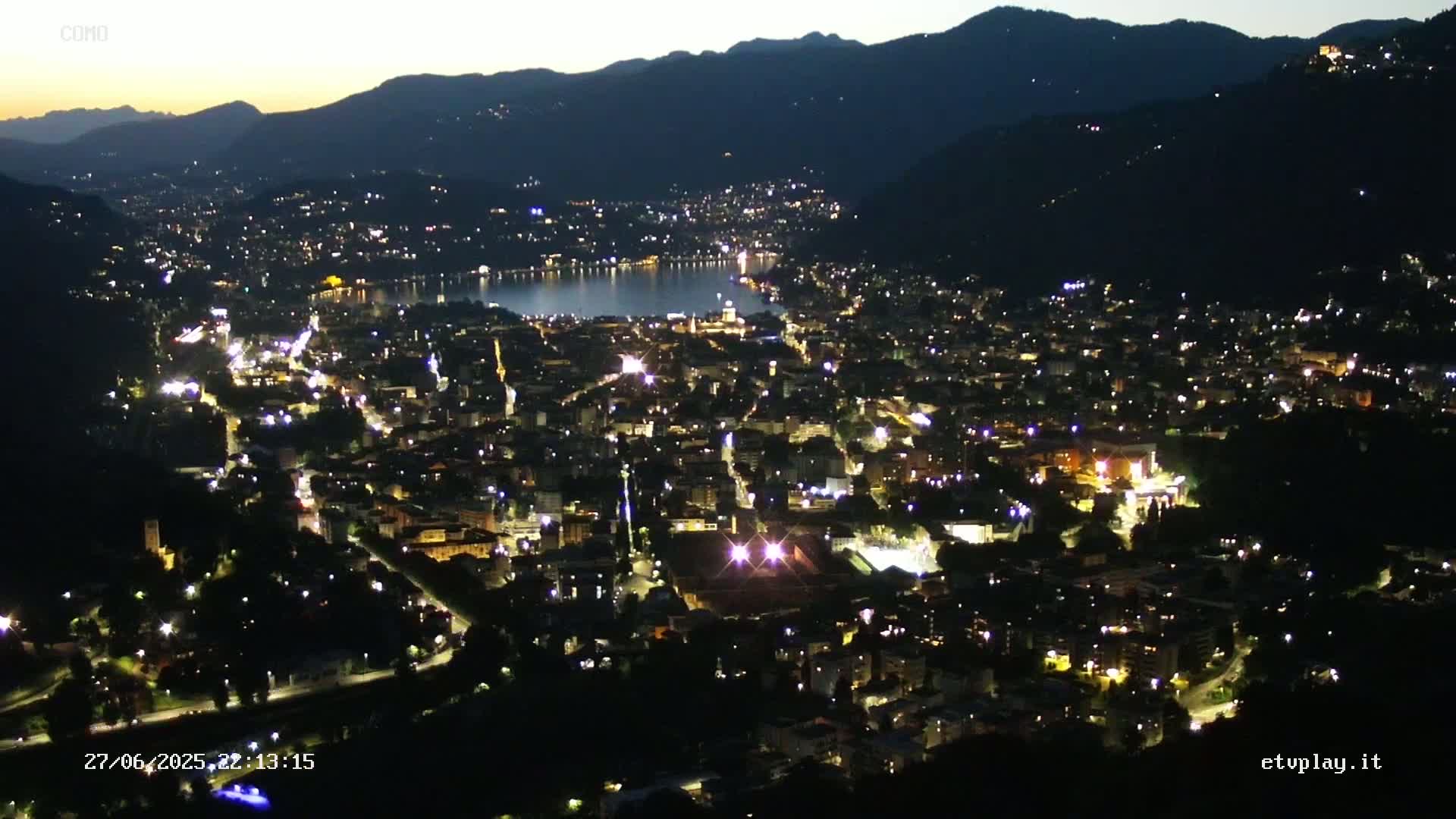 Como City & Lake Skyline Live Cam - Lombardy, Italy