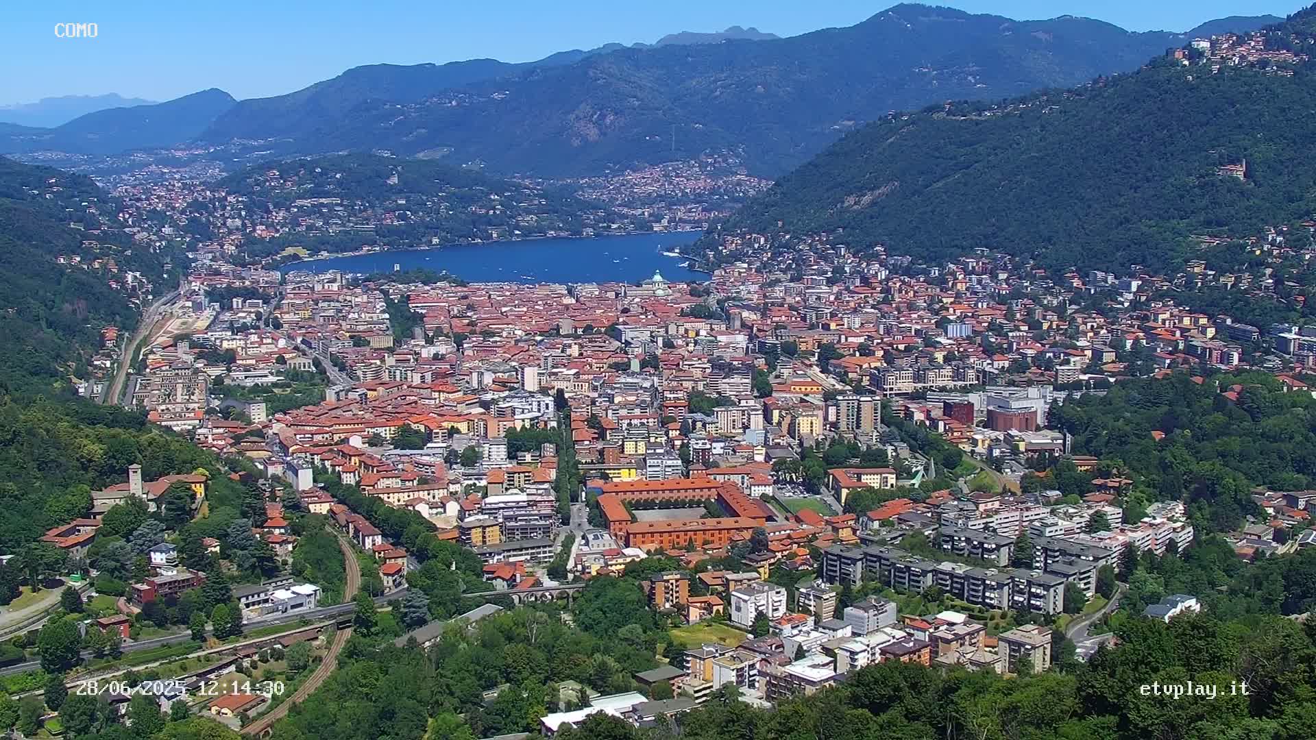 Como City & Lake Skyline Live Cam - Lombardy, Italy