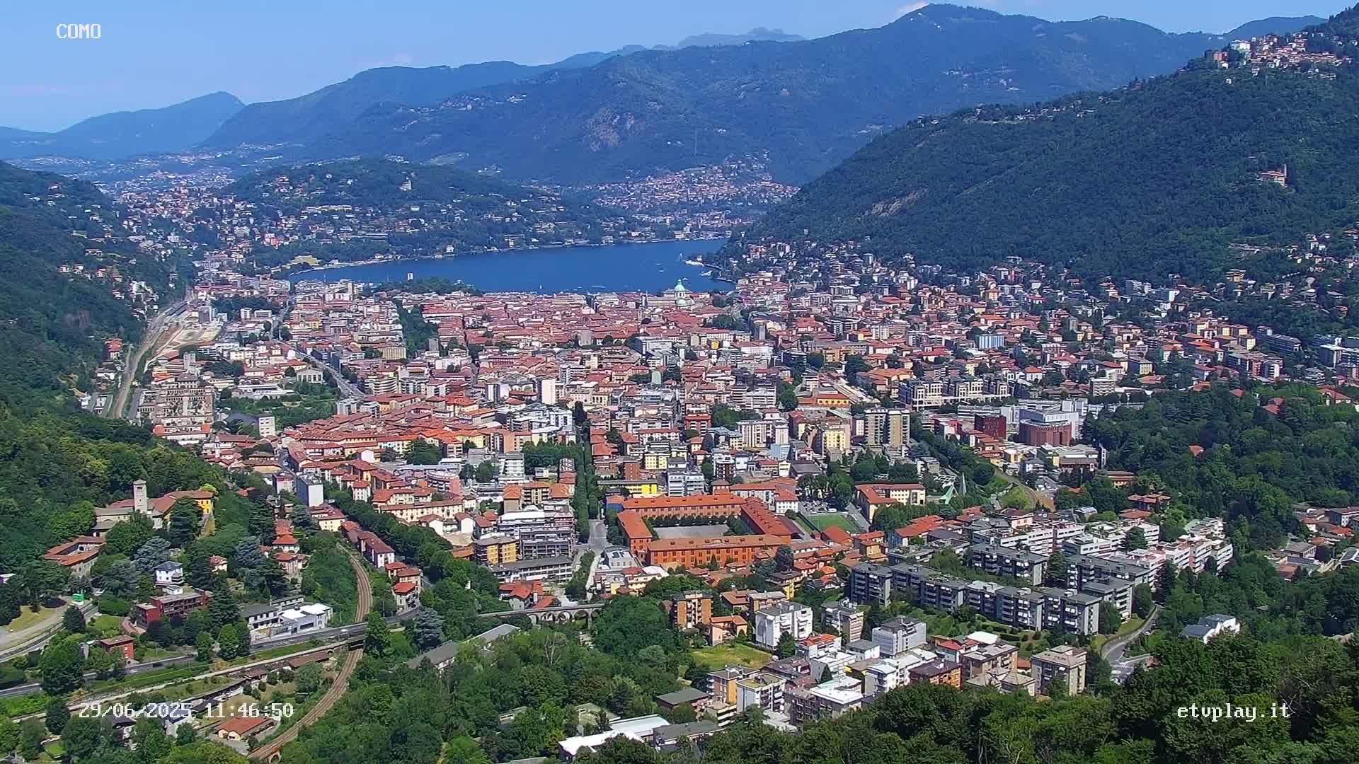 Como City & Lake Skyline Live Cam - Lombardy, Italy