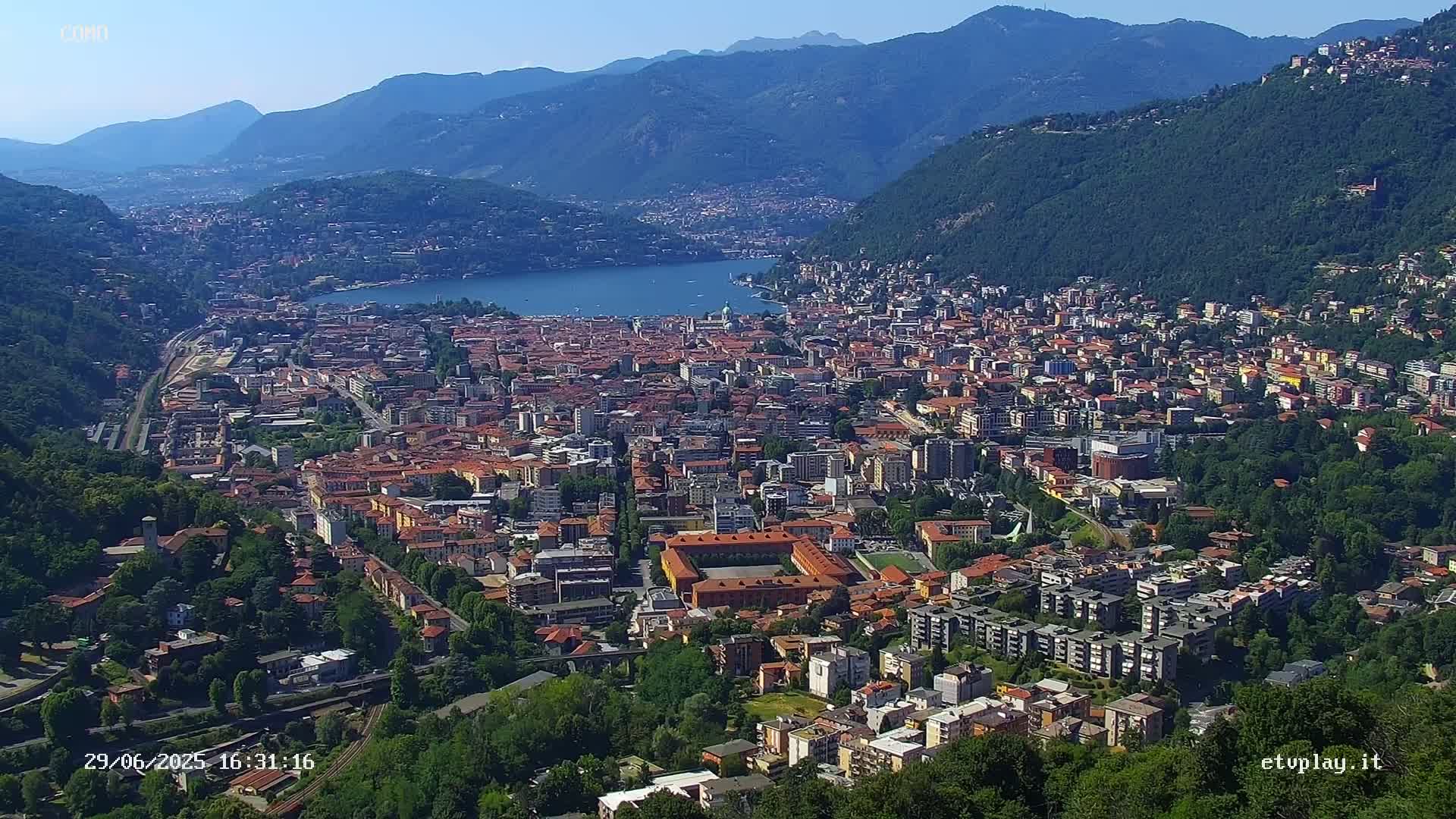 Como City & Lake Skyline Live Cam - Lombardy, Italy