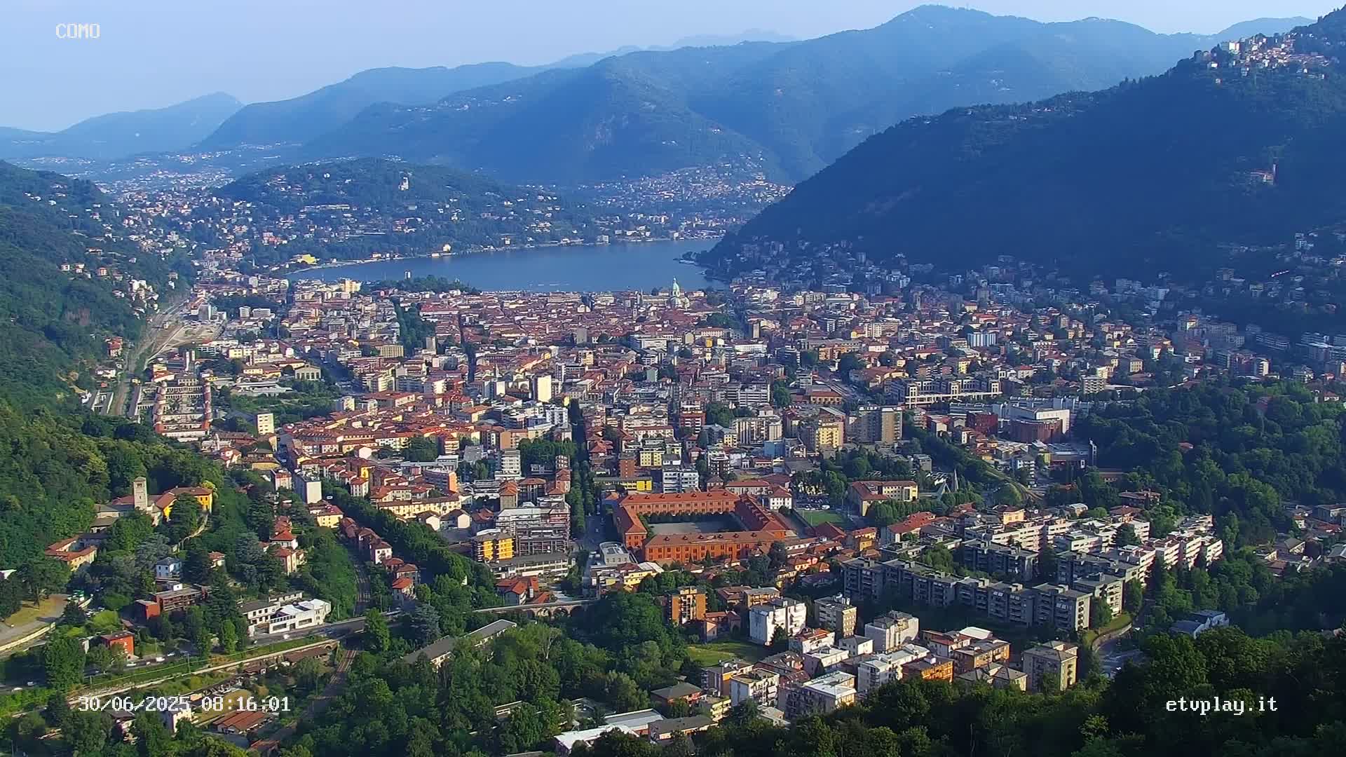 Como City & Lake Skyline Live Cam - Lombardy, Italy
