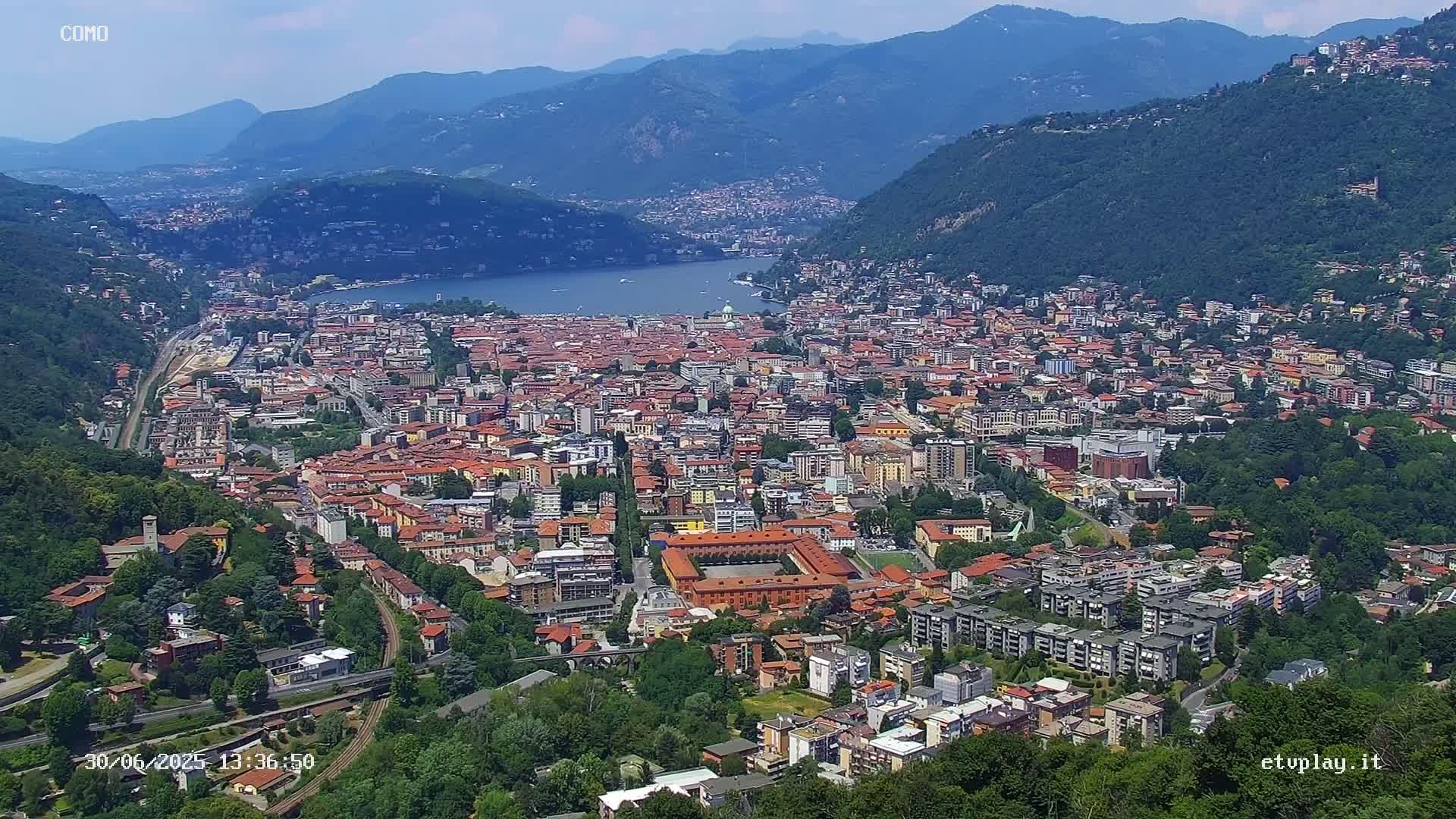 Como City & Lake Skyline Live Cam - Lombardy, Italy