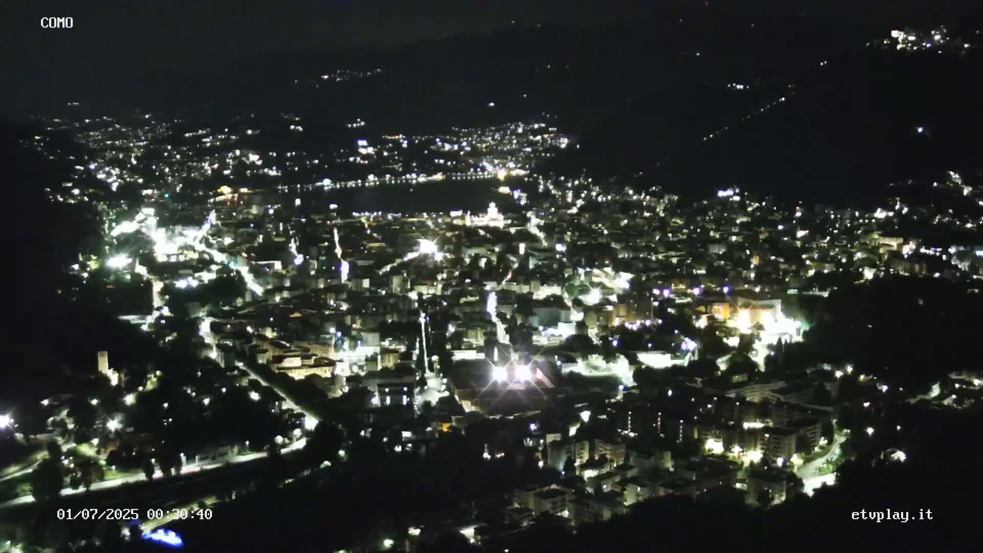 Como City & Lake Skyline Live Cam - Lombardy, Italy