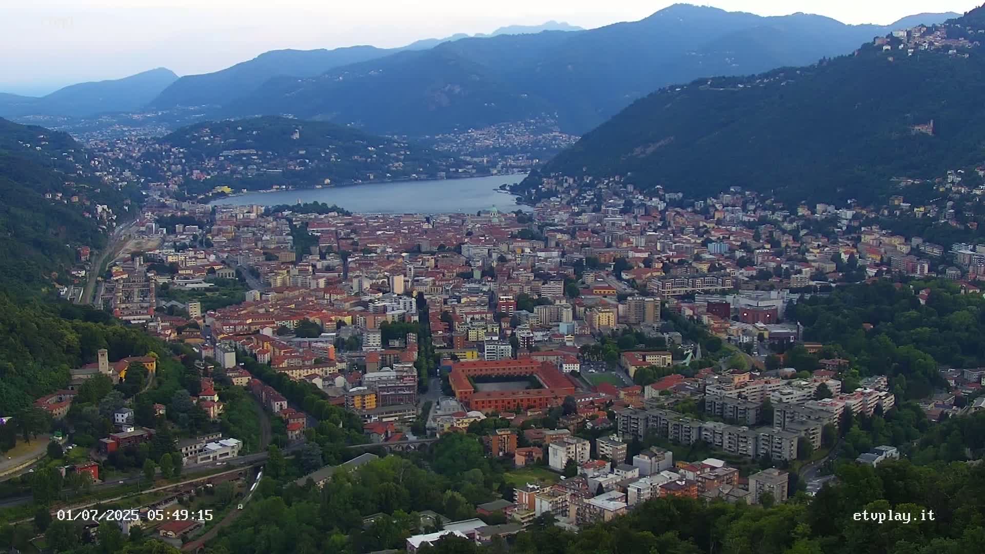 Como City & Lake Skyline Live Cam - Lombardy, Italy
