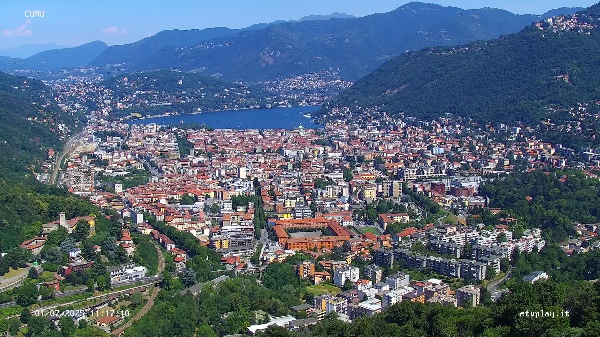 Como City & Lake Skyline Live Cam - Lombardy, Italy