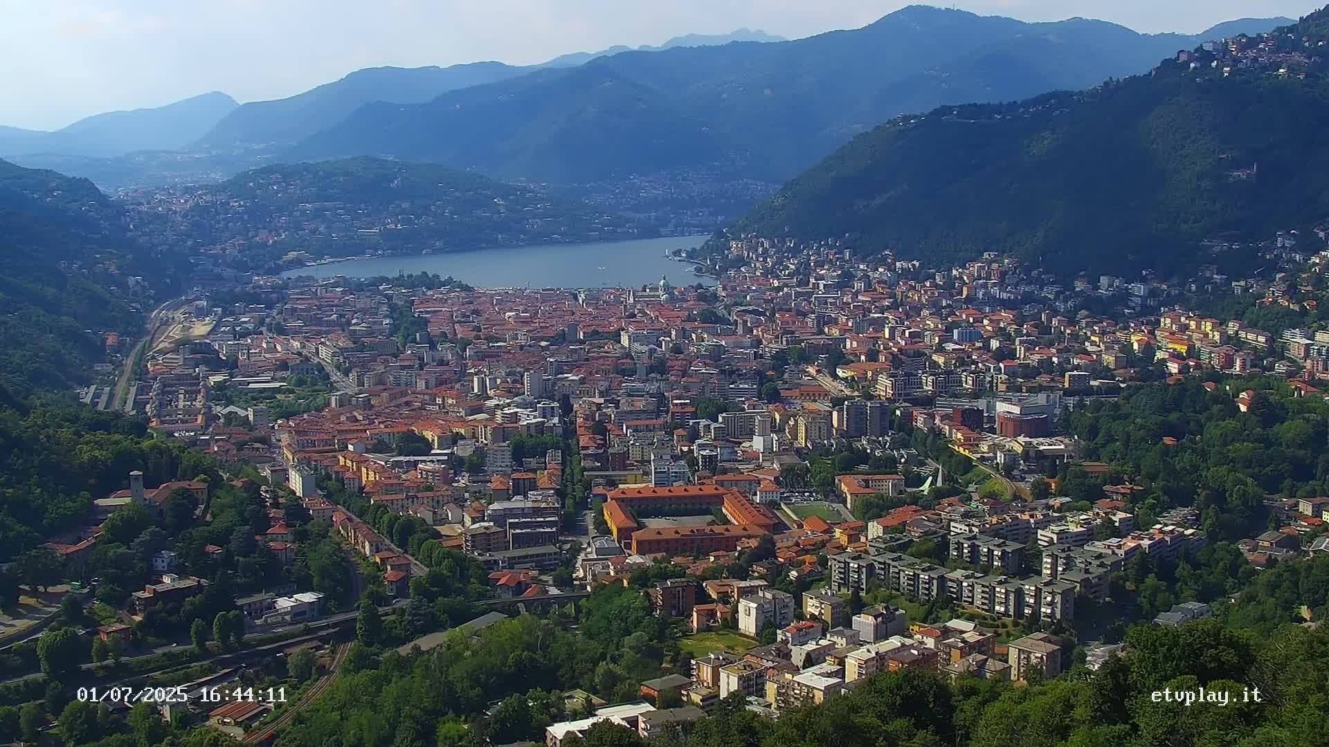 Como City & Lake Skyline Live Cam - Lombardy, Italy