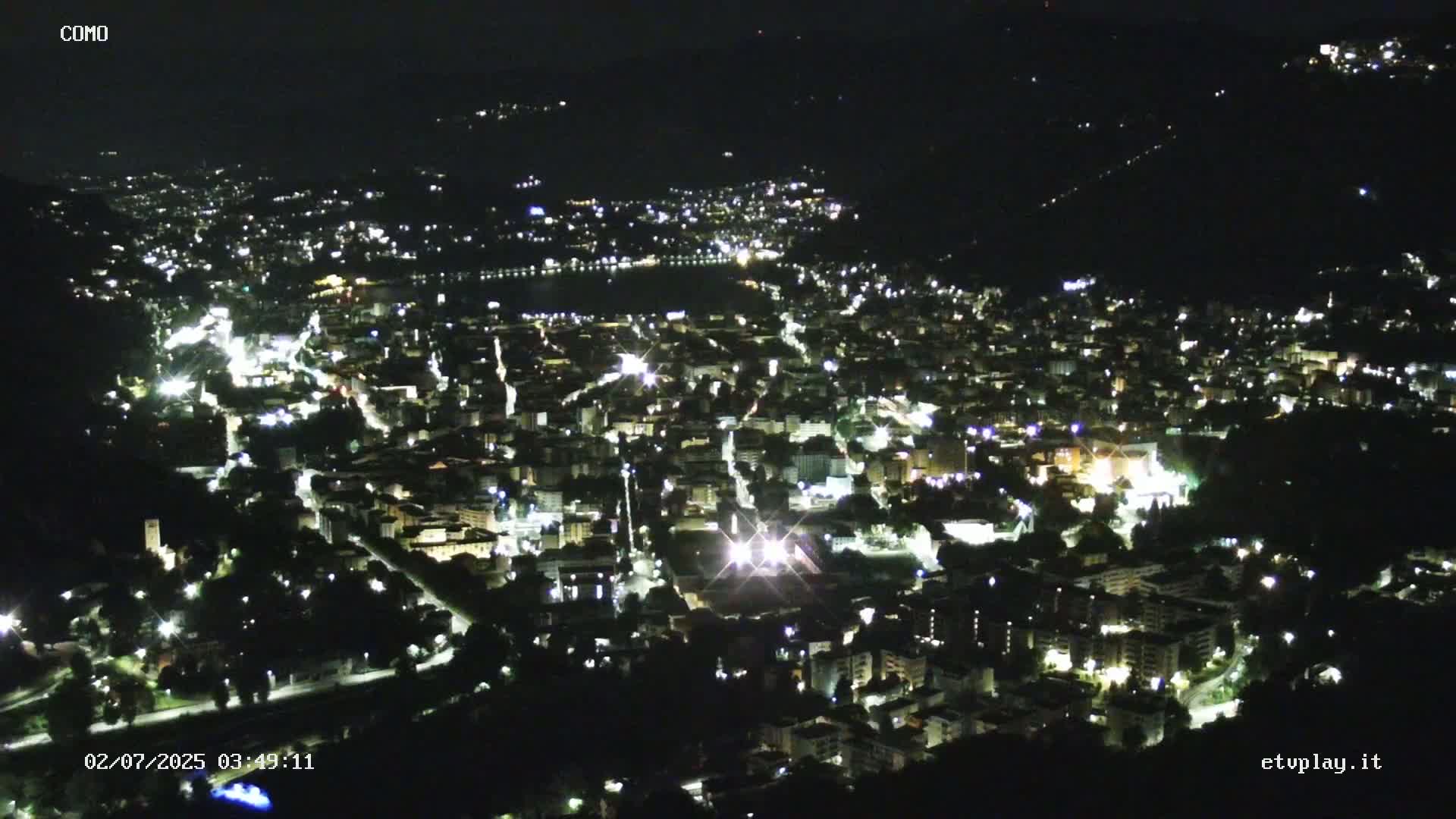 Como City & Lake Skyline Live Cam - Lombardy, Italy