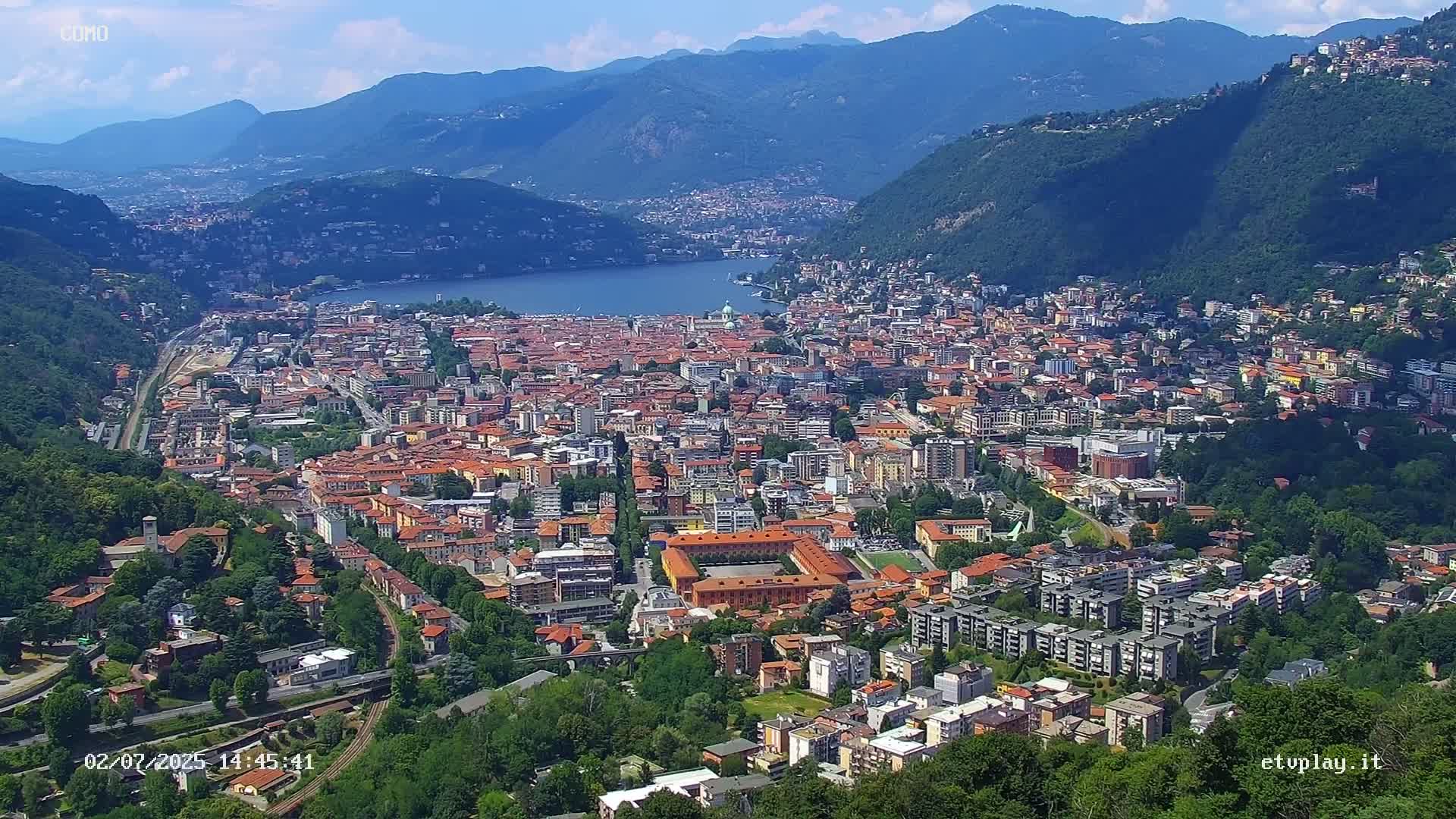 Como City & Lake Skyline Live Cam - Lombardy, Italy