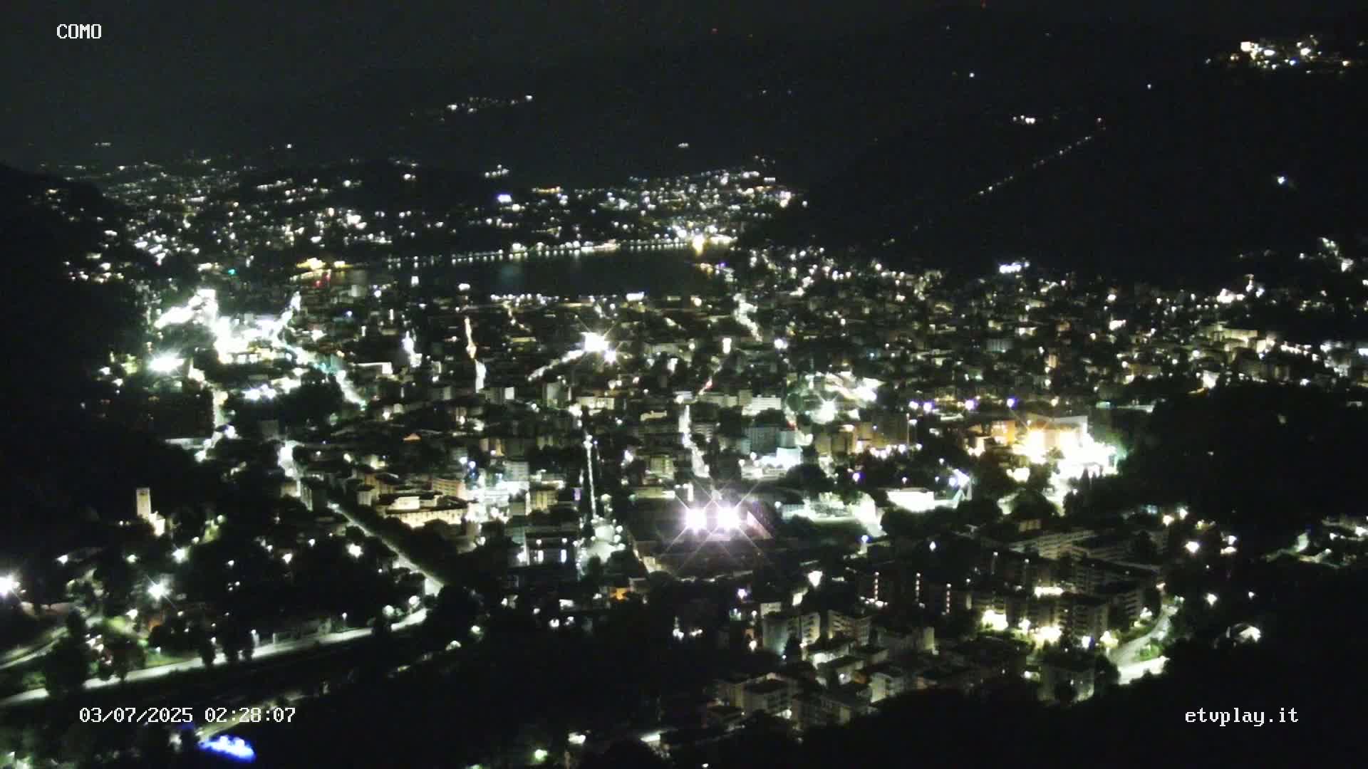 Como City & Lake Skyline Live Cam - Lombardy, Italy