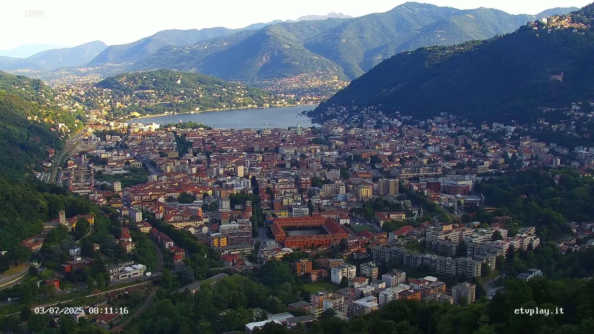 Como City & Lake Skyline Live Cam - Lombardy, Italy