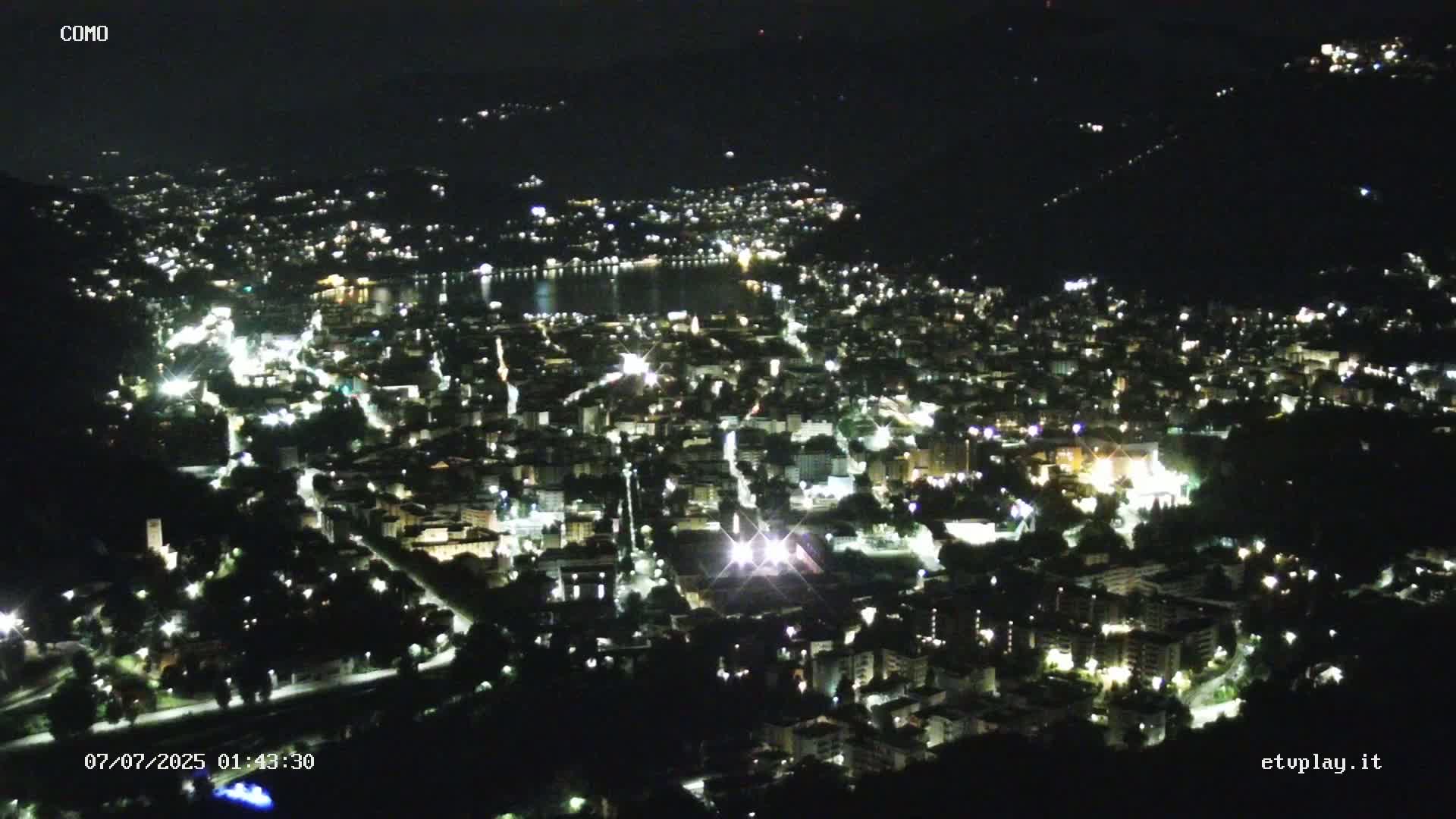 Como City & Lake Skyline Live Cam - Lombardy, Italy