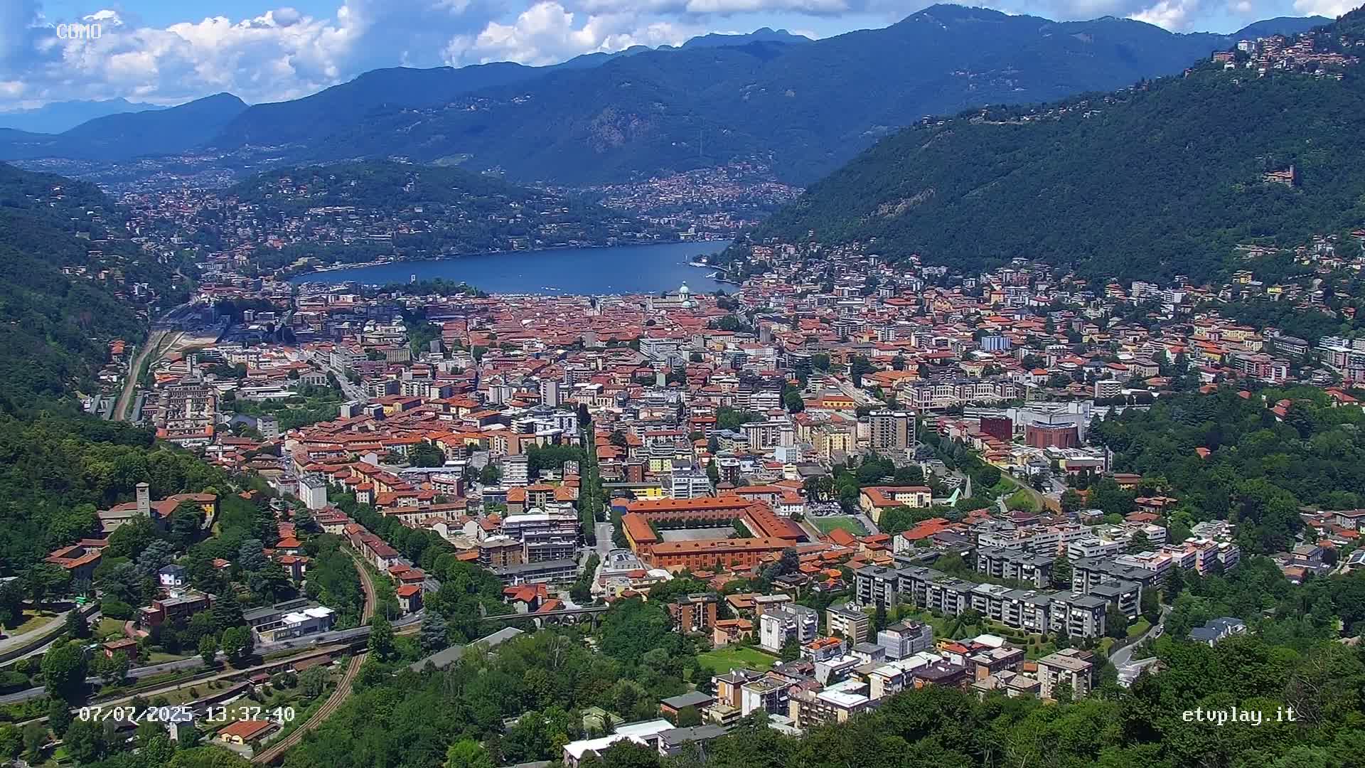 Como City & Lake Skyline Live Cam - Lombardy, Italy