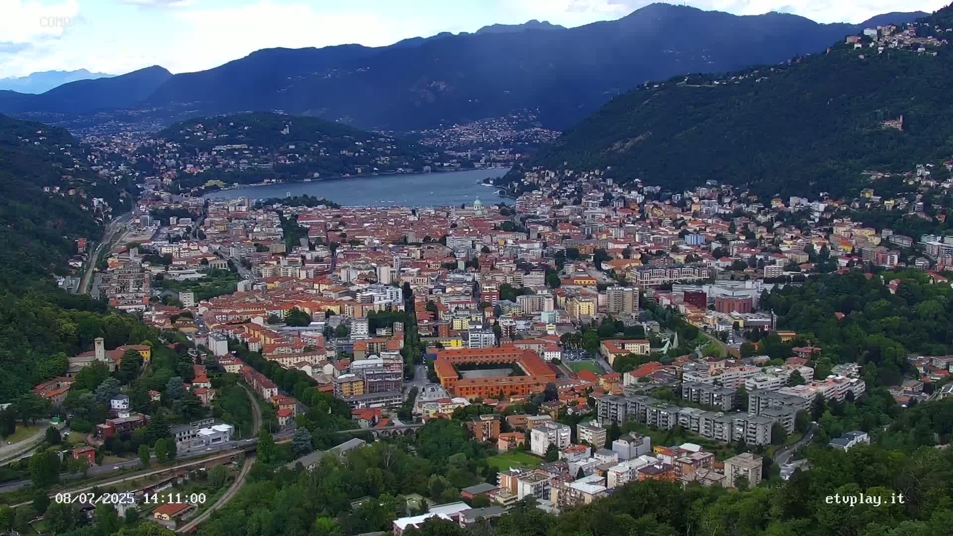 Como City & Lake Skyline Live Cam - Lombardy, Italy
