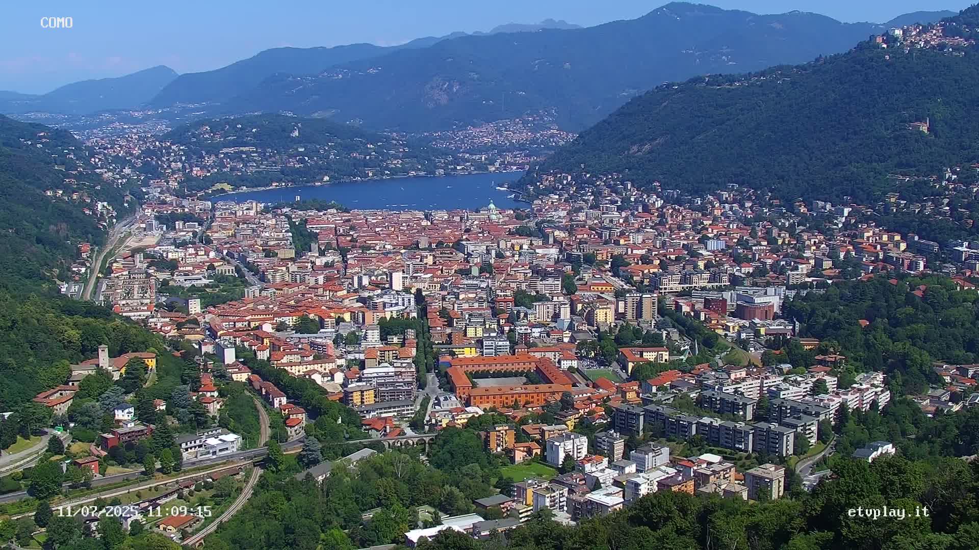 Como City & Lake Skyline Live Cam - Lombardy, Italy
