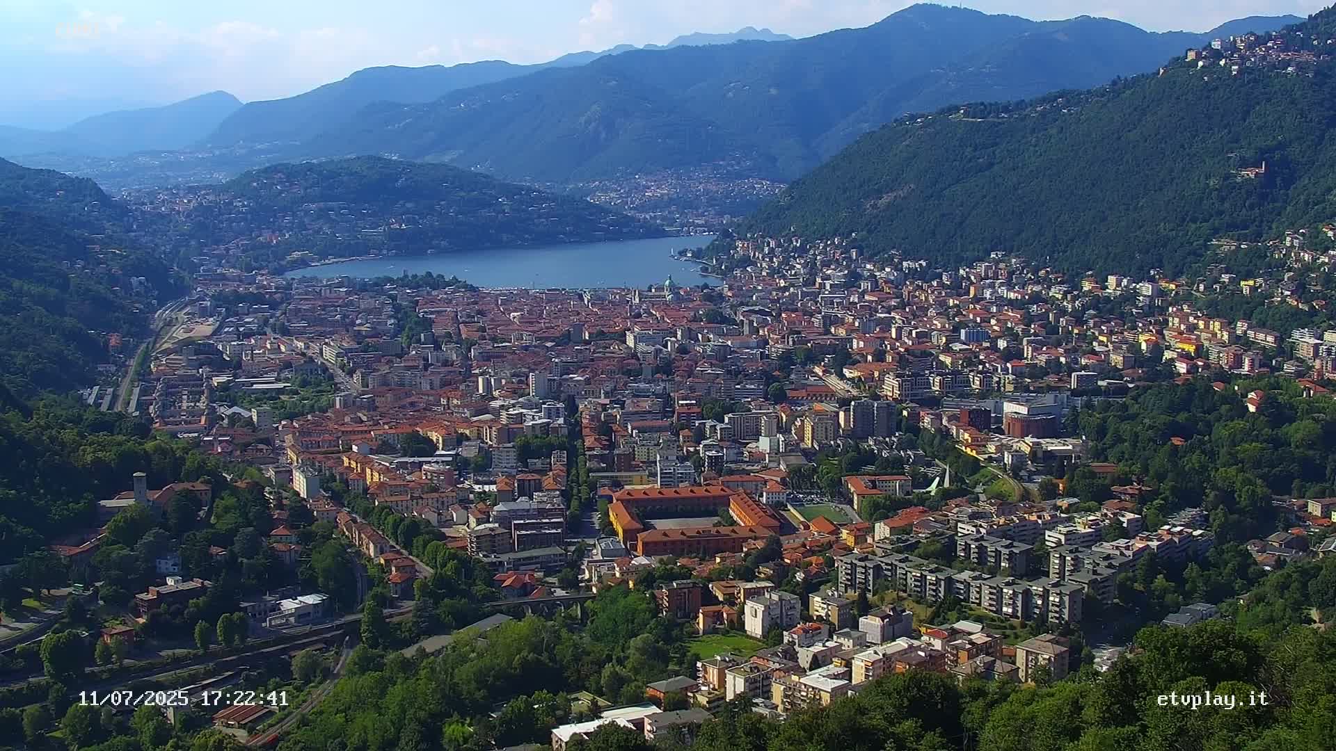 Como City & Lake Skyline Live Cam - Lombardy, Italy