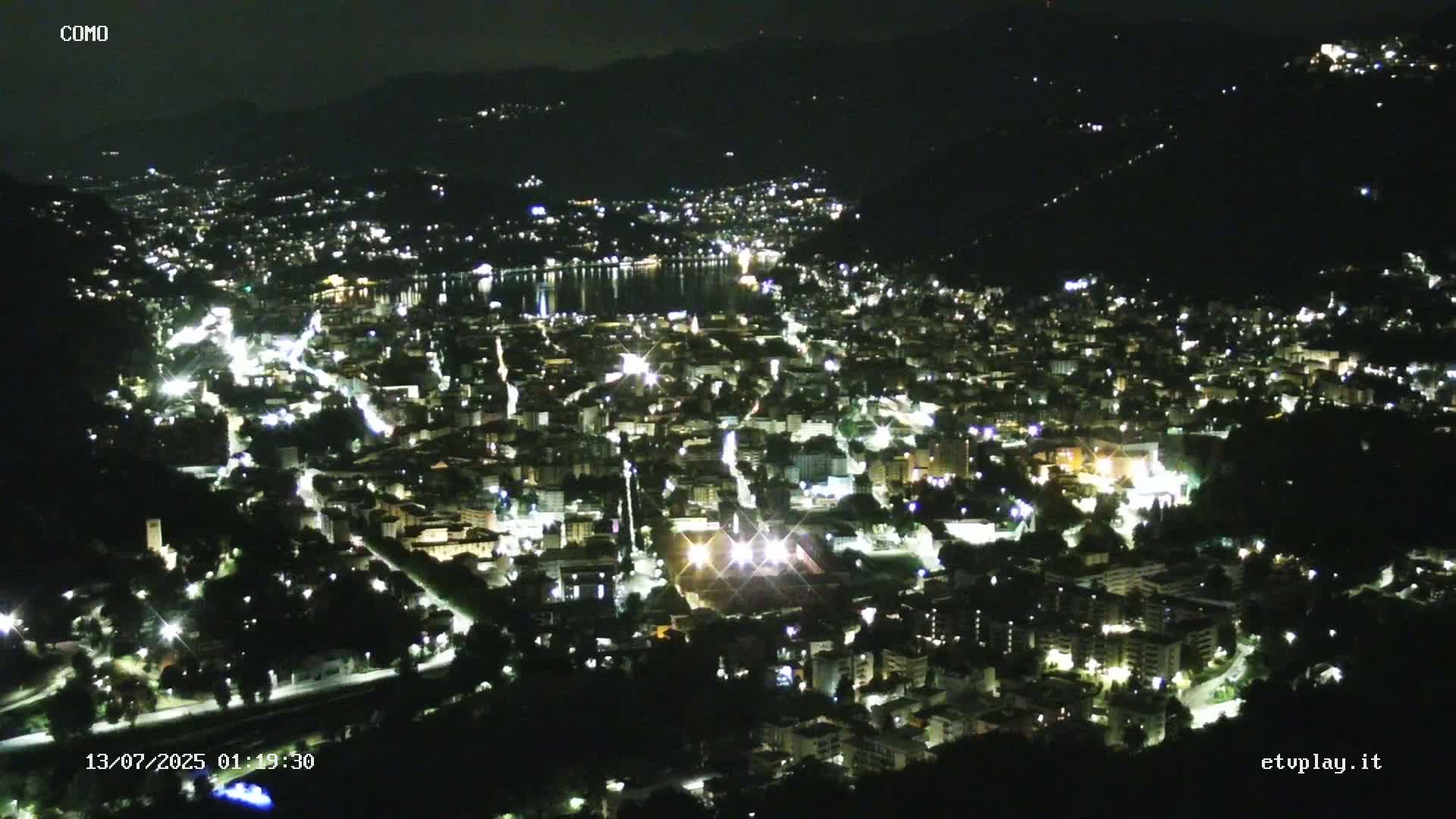 Como City & Lake Skyline Live Cam - Lombardy, Italy