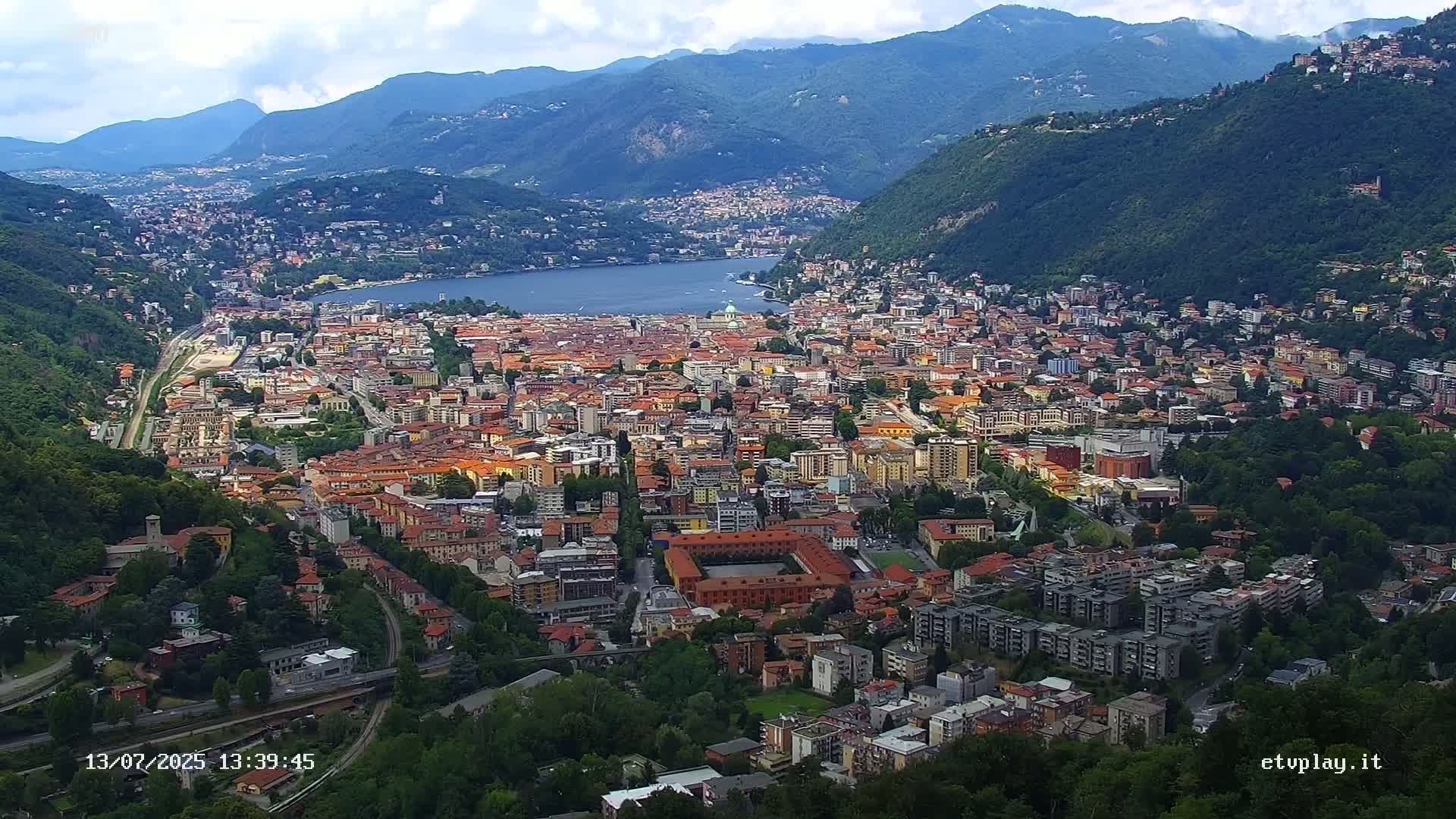 Como City & Lake Skyline Live Cam - Lombardy, Italy