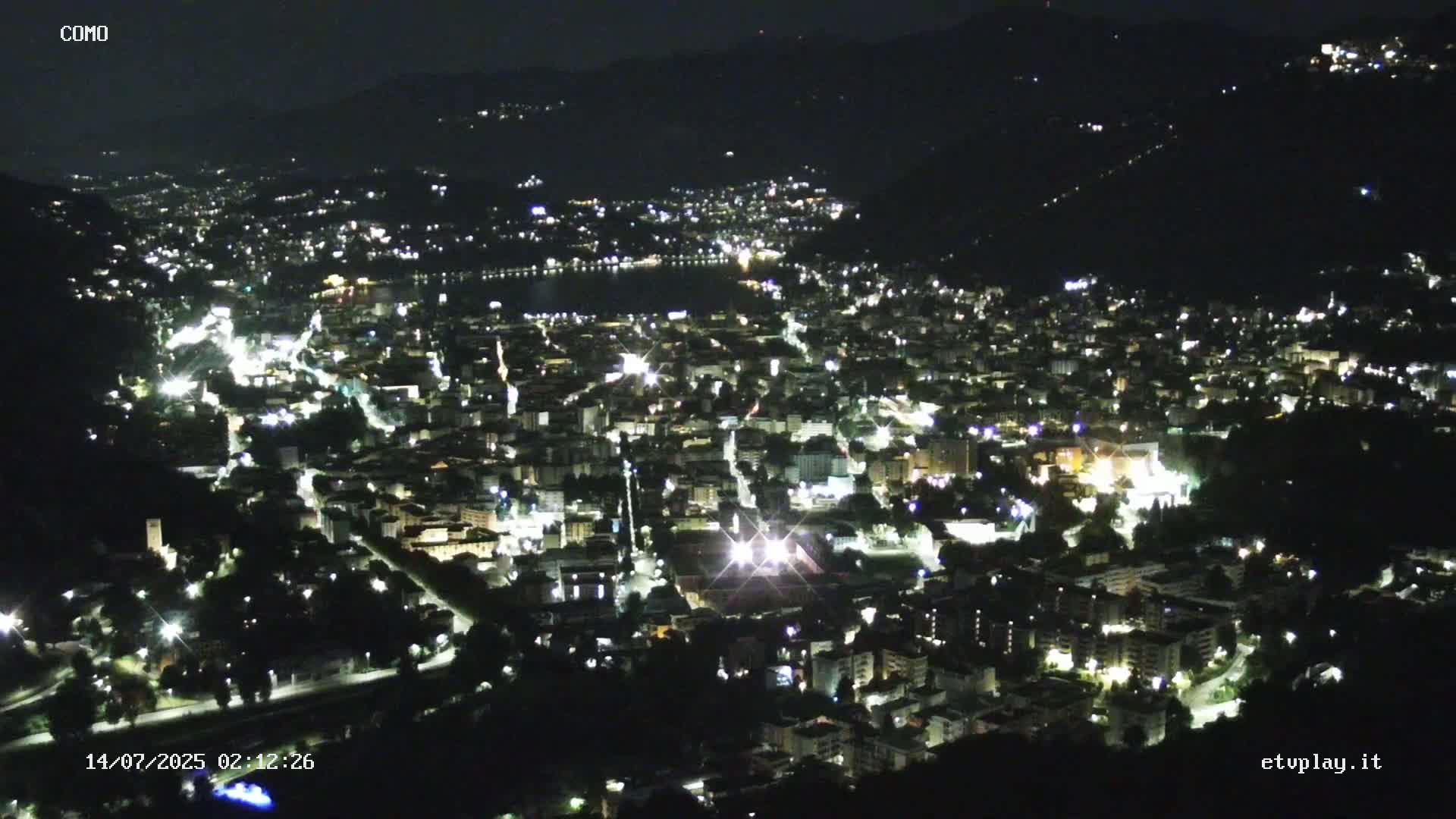 Como City & Lake Skyline Live Cam - Lombardy, Italy