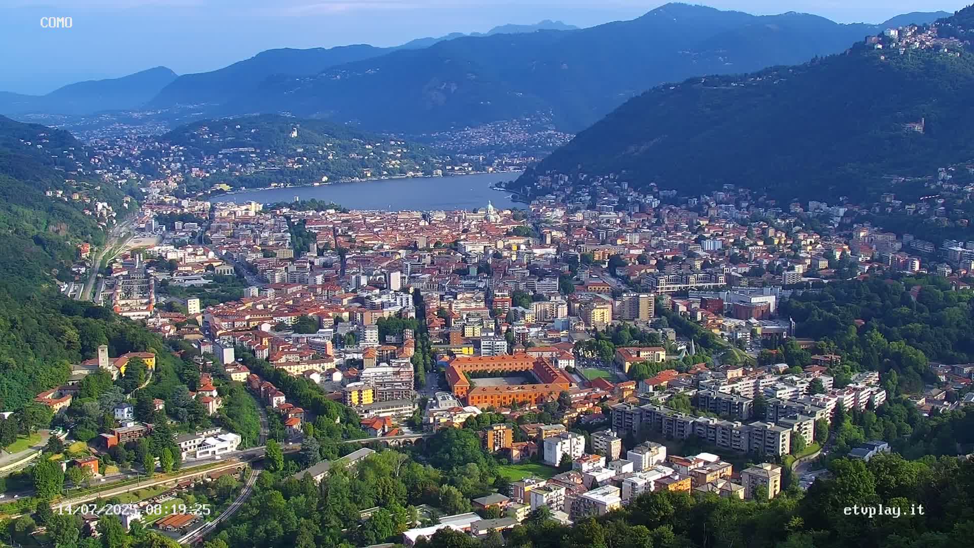 Como City & Lake Skyline Live Cam - Lombardy, Italy