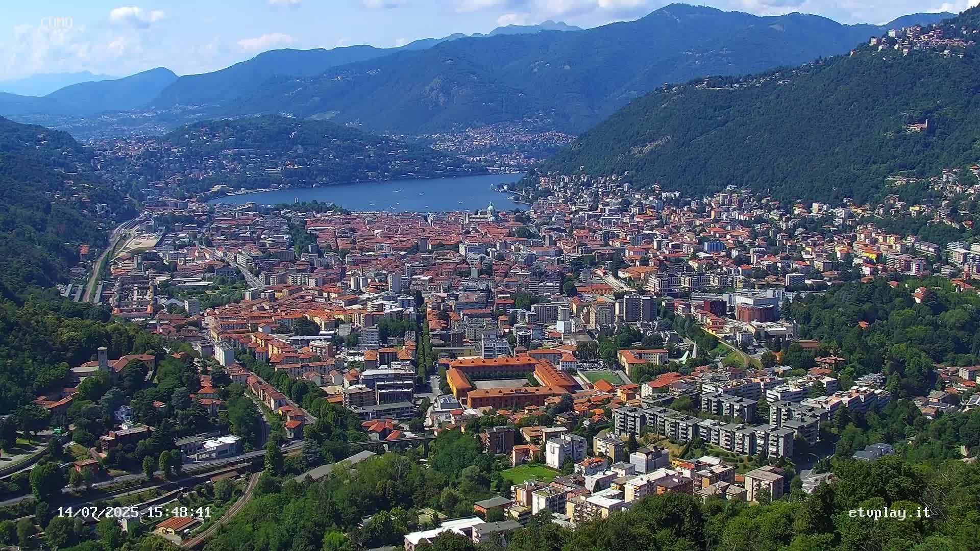 Como City & Lake Skyline Live Cam - Lombardy, Italy