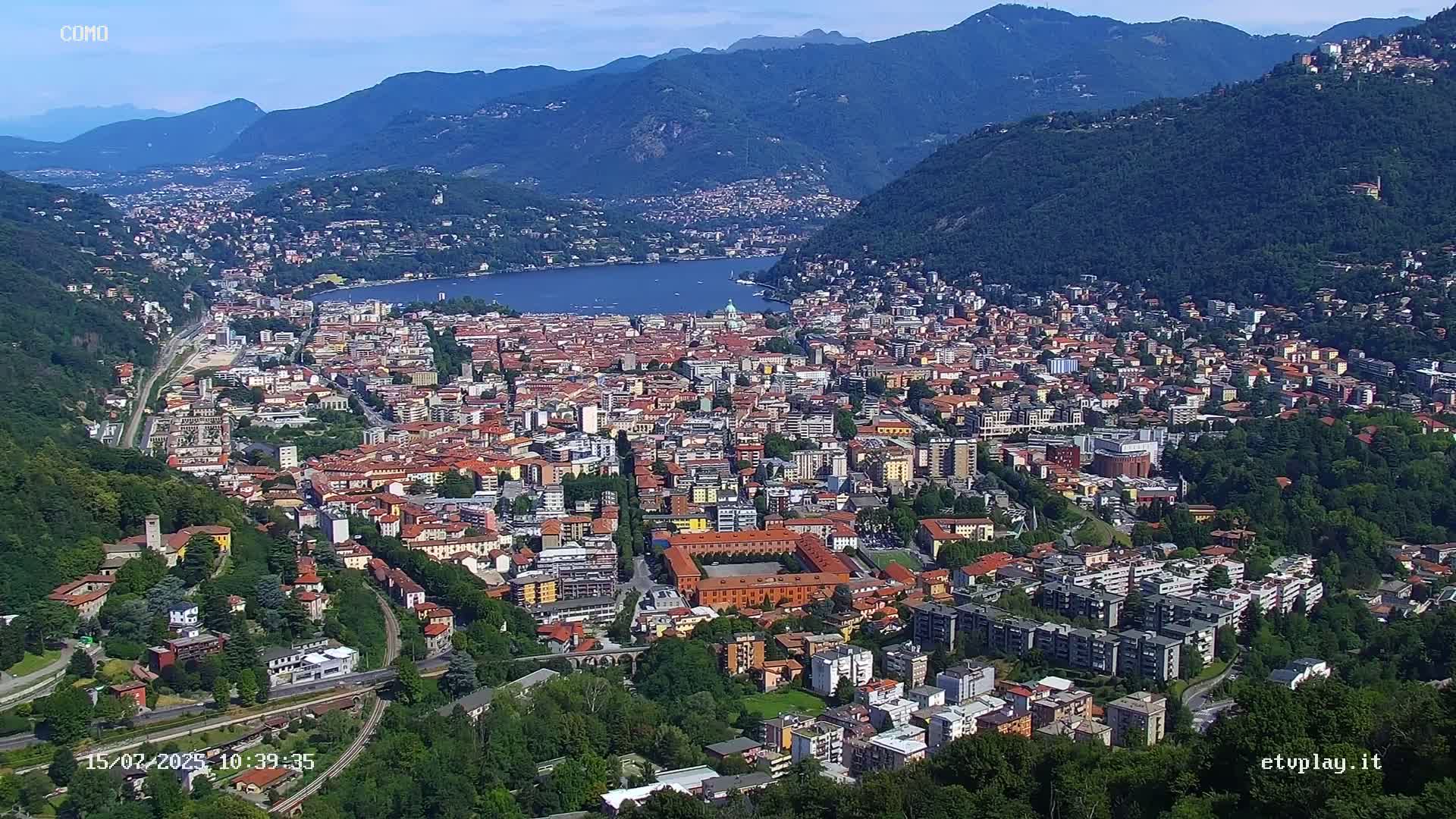 Como City & Lake Skyline Live Cam - Lombardy, Italy