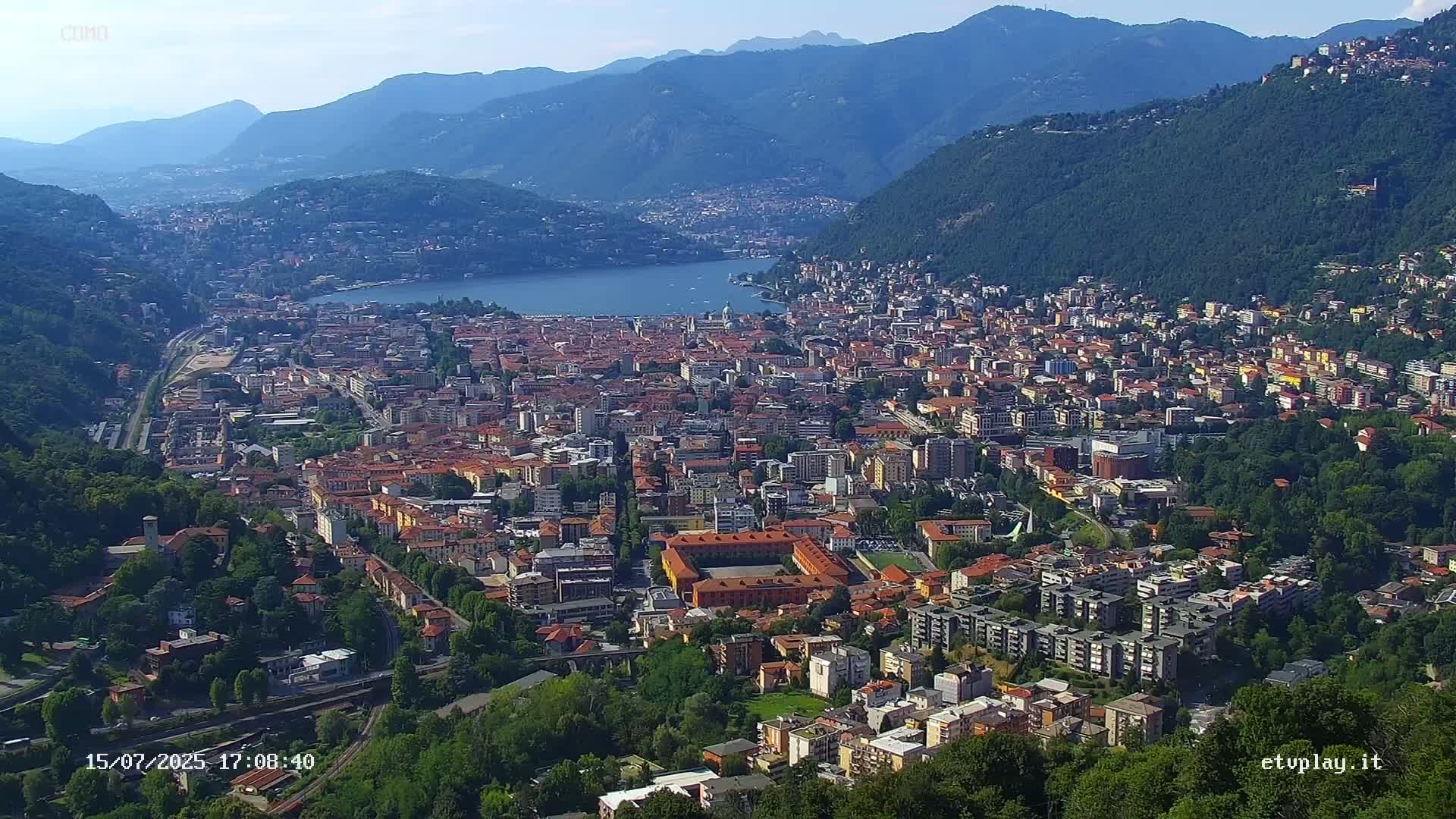 Como City & Lake Skyline Live Cam - Lombardy, Italy