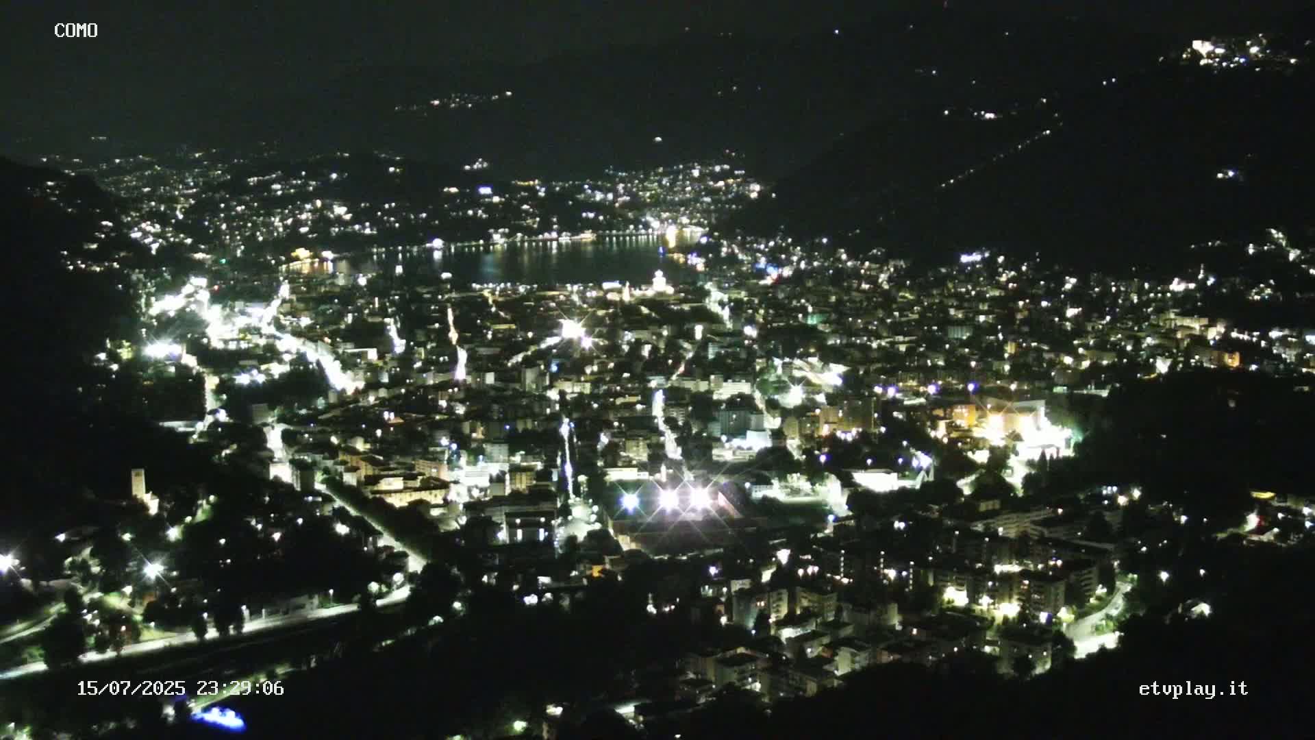 Como City & Lake Skyline Live Cam - Lombardy, Italy