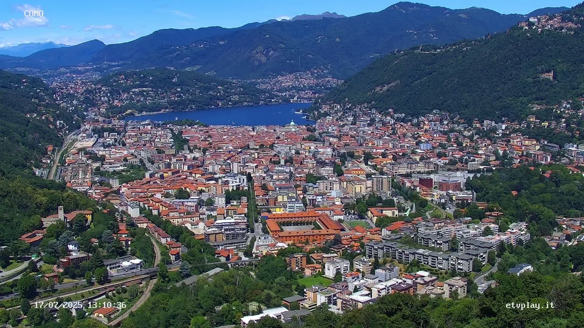 Como City & Lake Skyline Live Cam - Lombardy, Italy